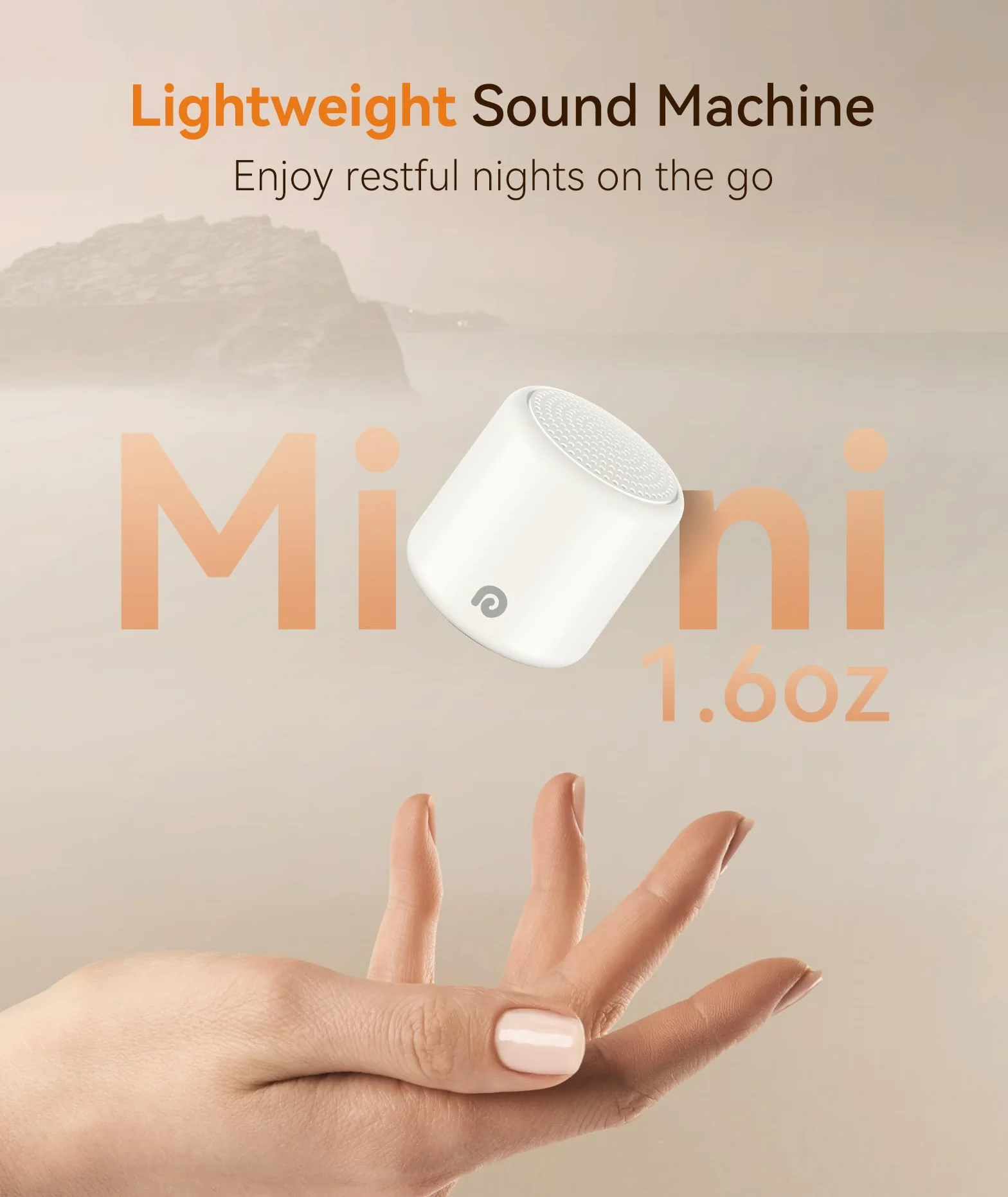 Dreamegg Pocket Sleep 1 Mini Máquina Ruido Blanco Portátil Recargable 16 Sonidos