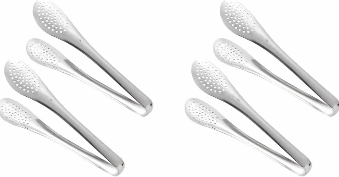 Pinzas para Ensalada de Acero Inoxidable, Pinzas para Hornear ensaladas, Pinzas para cocinar, Pinzas para Servir de Acero Inoxidable (4 Piezas)