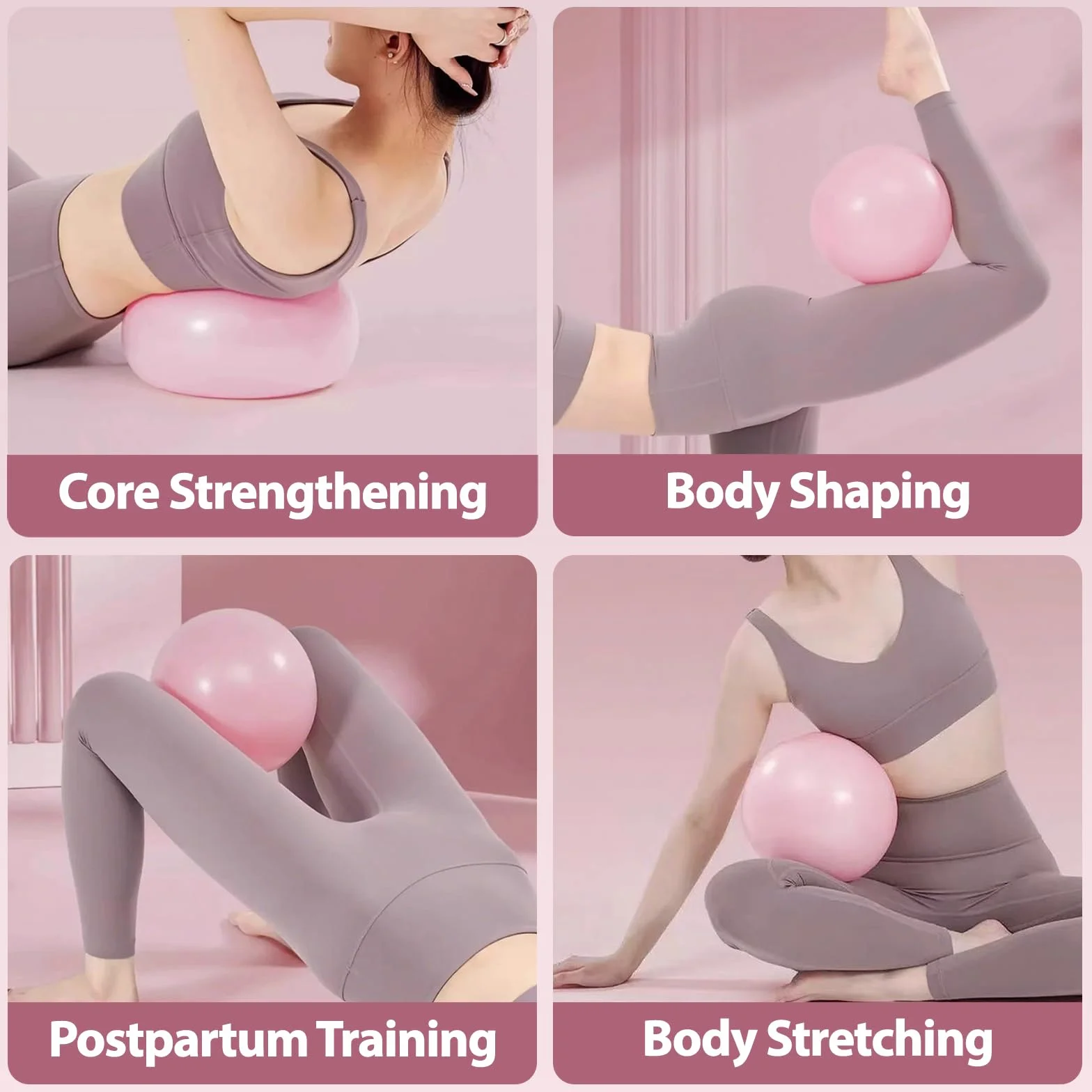 Vortix Pelotas de Pilates 25 cm Antideslizantes a Prueba de Explosiones