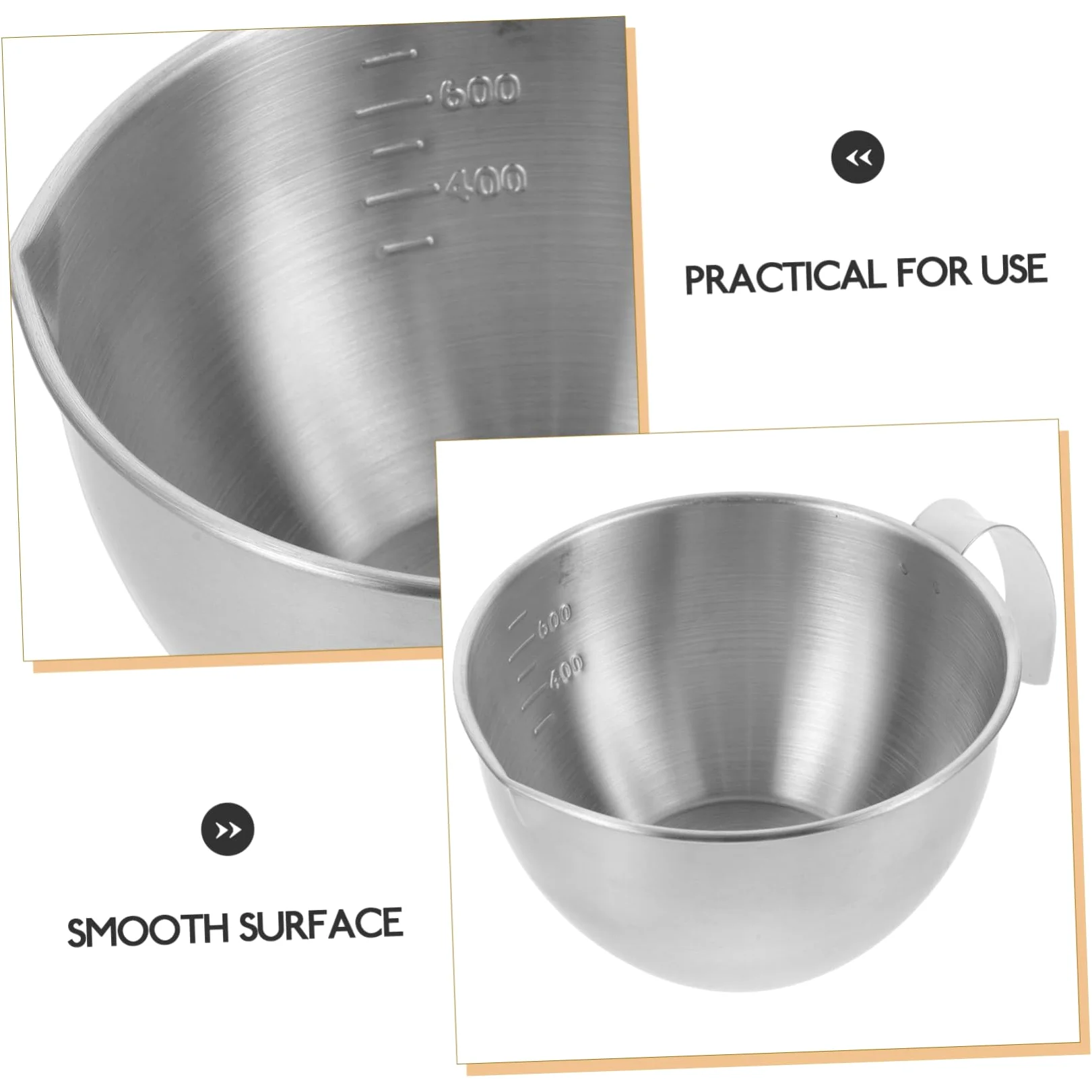 Cabilock 5 Piezas Cuenco de acero inoxidable tazón tazones de preparación cuencos nido verter el tazón de fuente para mezclar alimentos tazones de cocina para mezclar Silver