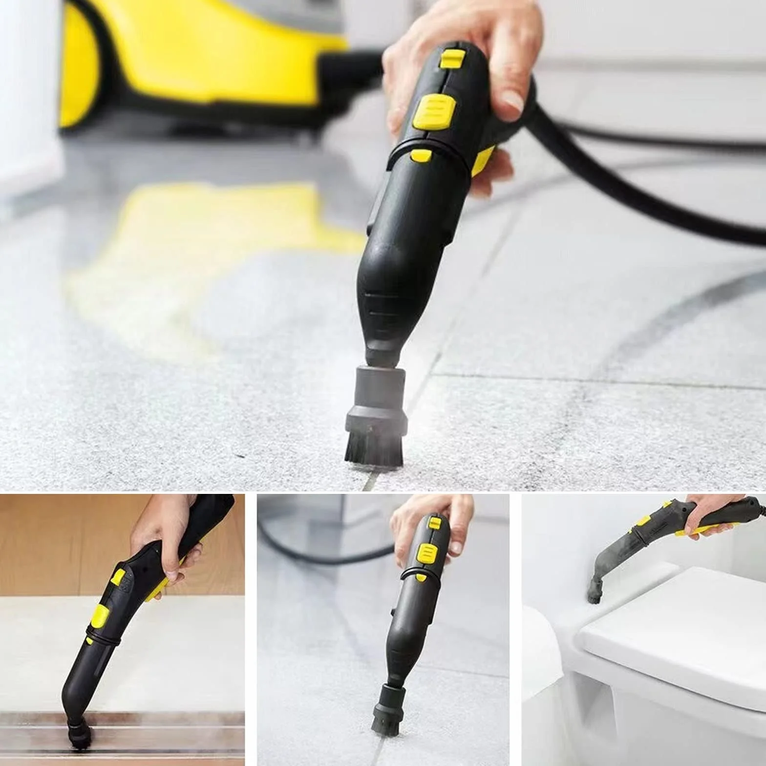 6 Piezas Accesorios para Limpiadores de Vapor Cepillo Redondo para Limpiar con Vapor Boquillas SC1 SC2 SC3 SC4 SC5 SC6 SC7