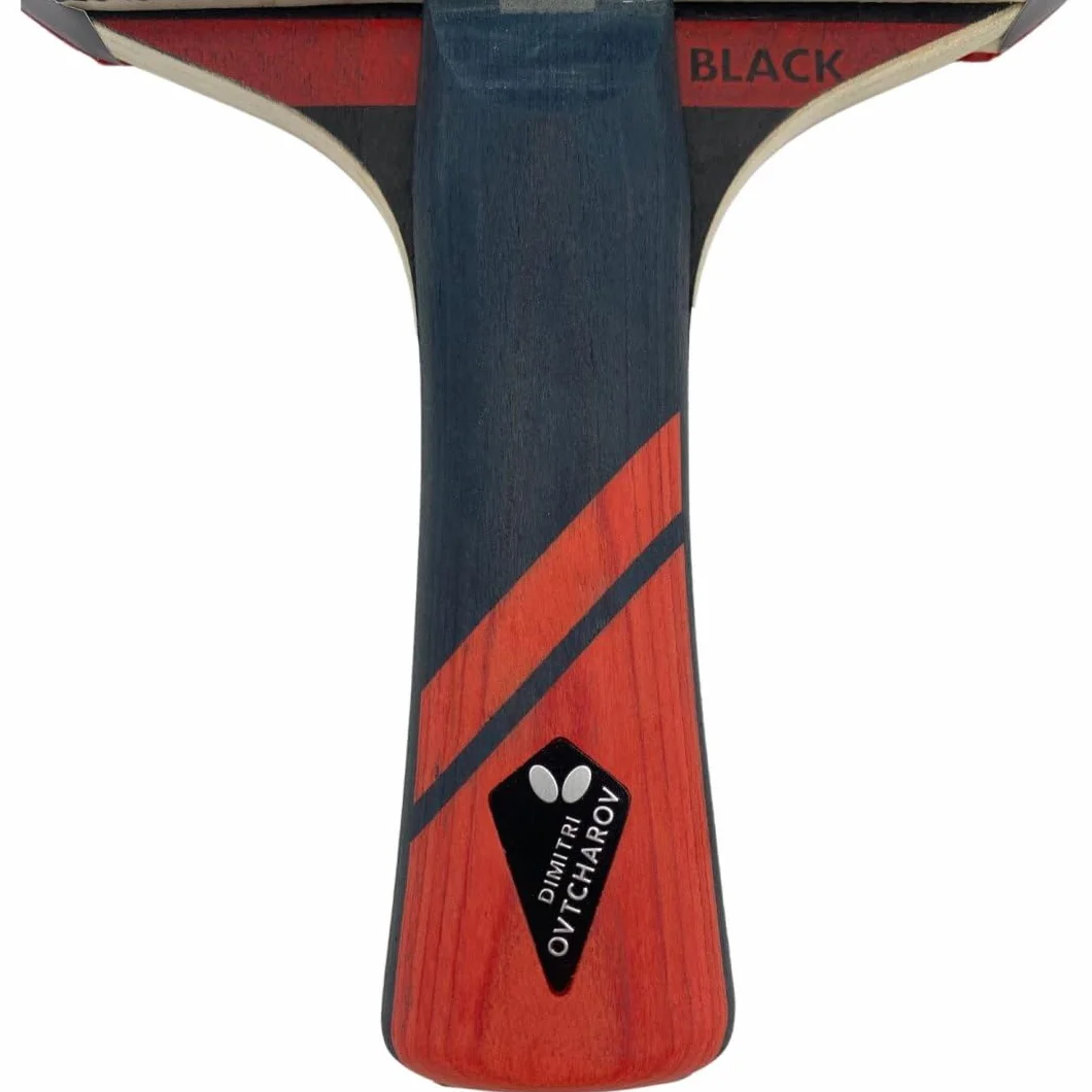 Butterfly Dimitrij Ovtcharov Black Raqueta de Tenis de Mesa Tecnología EVA Revestimiento Wakaba ITTF Esponja 2,1 mm