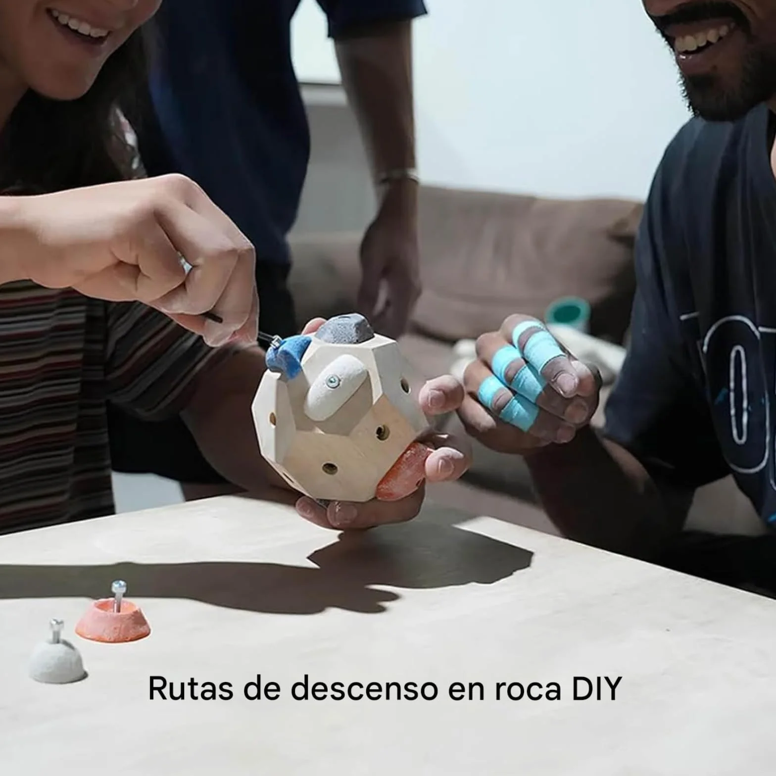 Bloque de Boulder Hecho a Mano - Bola 3D de Entrenador de Fuerza de Dedos Portátil