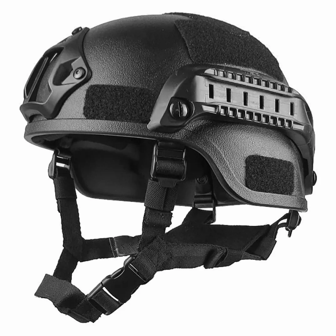 Casco Táctico Militar Tipo PJ para Airsoft y Paintball - Ajustable con NVG Mount, Protective Bump Helmet para Caza - 22.05-23.62 Pulgadas/Negro
