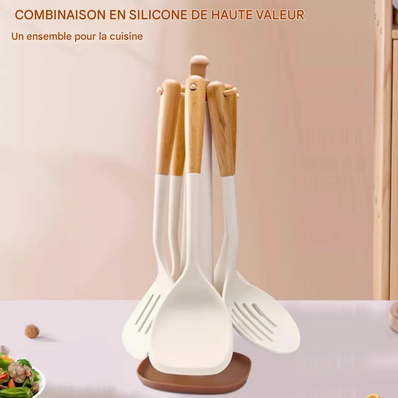 Set espátulas cocina Juego de raspadores de ollas resistente a altas | Espátulas seguras para cocinar Raspador De Ollas Y Sartenes Para Mezclar Hornear Freír Servir Pre