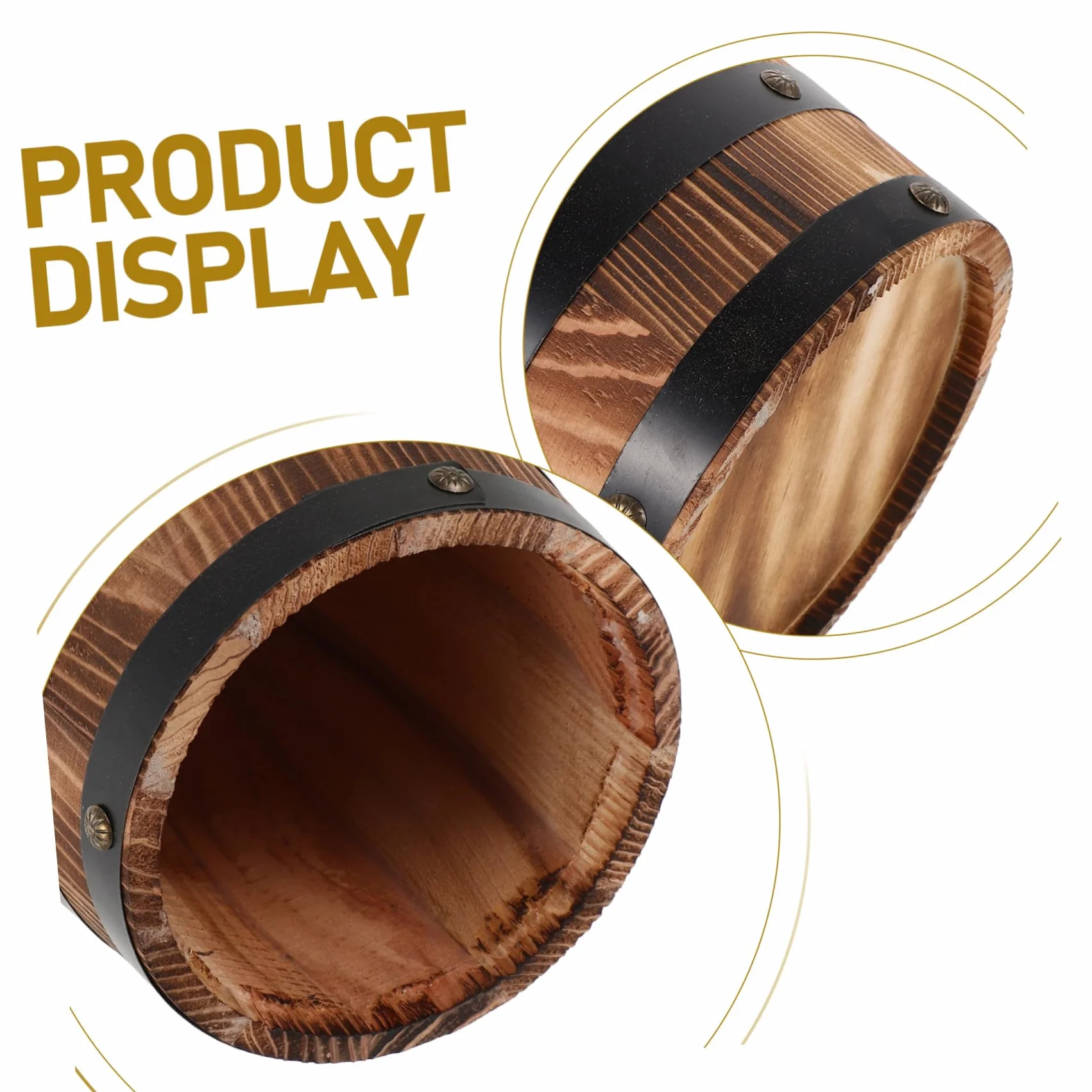 Soporte Rústico de Madera para Utensilios Barril Compacto para Cucharas Tenedores y Palillos Organizador de Cocina Funcional y Duradero