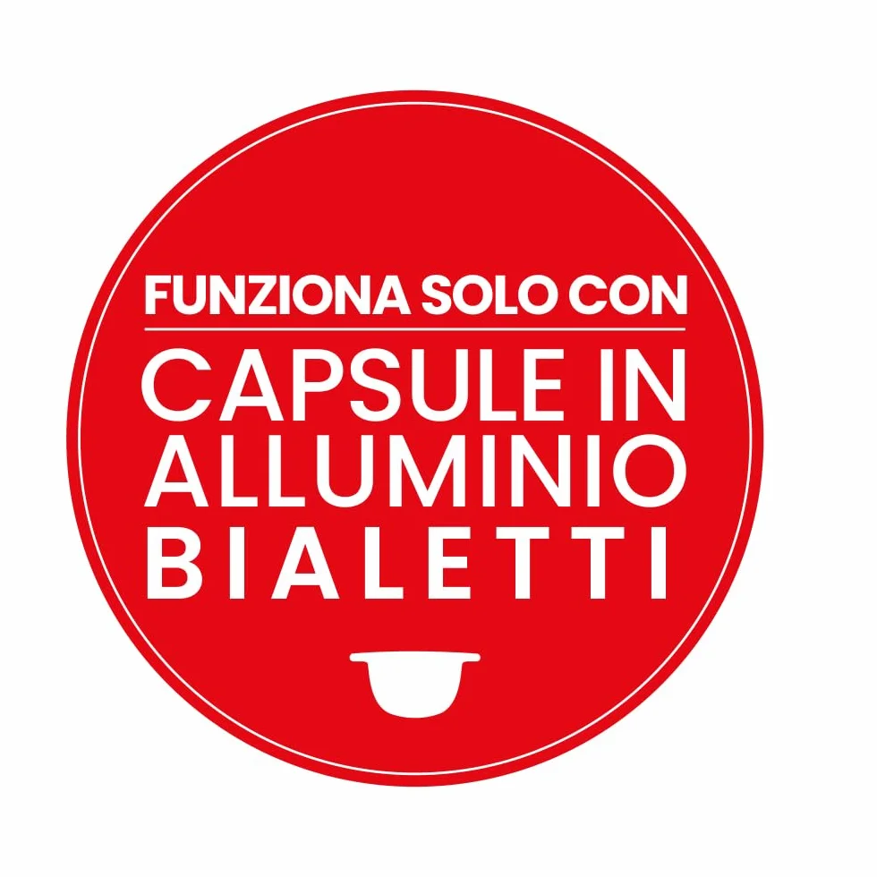 Bialetti Gioia, cafetera expreso funciona exclusivamente con cápsulas Bialetti, 50% plástico reciclado, color gris
