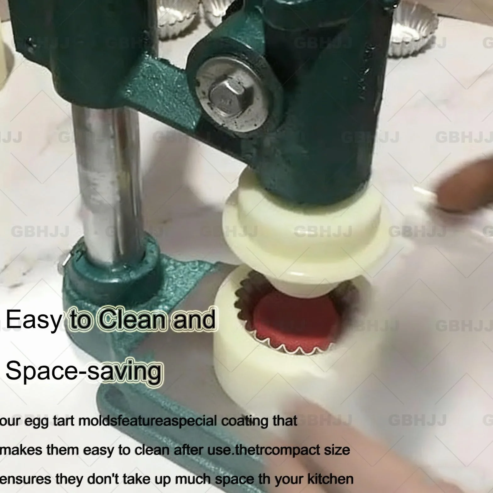 MáQuina para Prensar Tartas de Huevo, Prensadora Manual para Formar CáScaras Tartaletas, Herramienta para Moldear CáScaras Tartaletas Crema Pastelera, Adecuada para Uso DoméStico SN6201