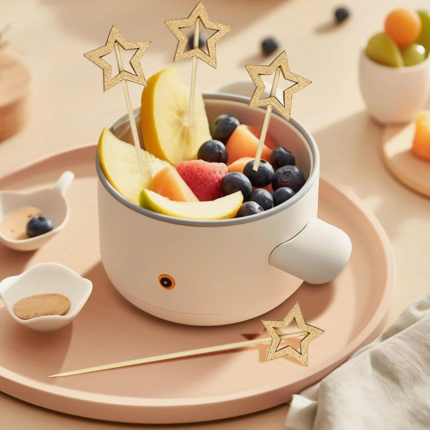 100 Piezas De Letreros De Madera De Estrellas Huecas, Letreros De Comida, Letreros De Frutas, Señales De Decoración De Cócteles Y Suministros De Fiesta.