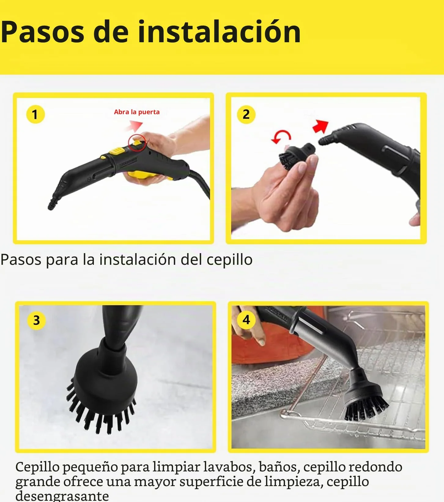 14 piezas para limpiador de vapor Karcher SC1 SC3 SC5 SC4 SC2 accesorios, para accesorios Karcher SC1 SC3 SC5 SC4 SC2 juego de piezas de repuesto, incluye boquilla alargada, boquilla curvada