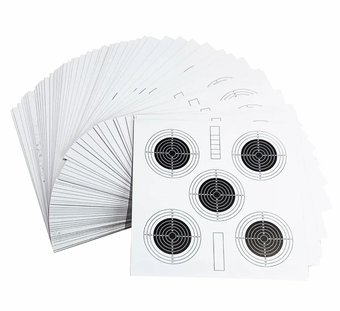ADCHOP Dianas 14 x 14 cms Paquete de 50 Unidades Cartón 6 grs para Tiro al Blanco Airsoft Aire comprimido