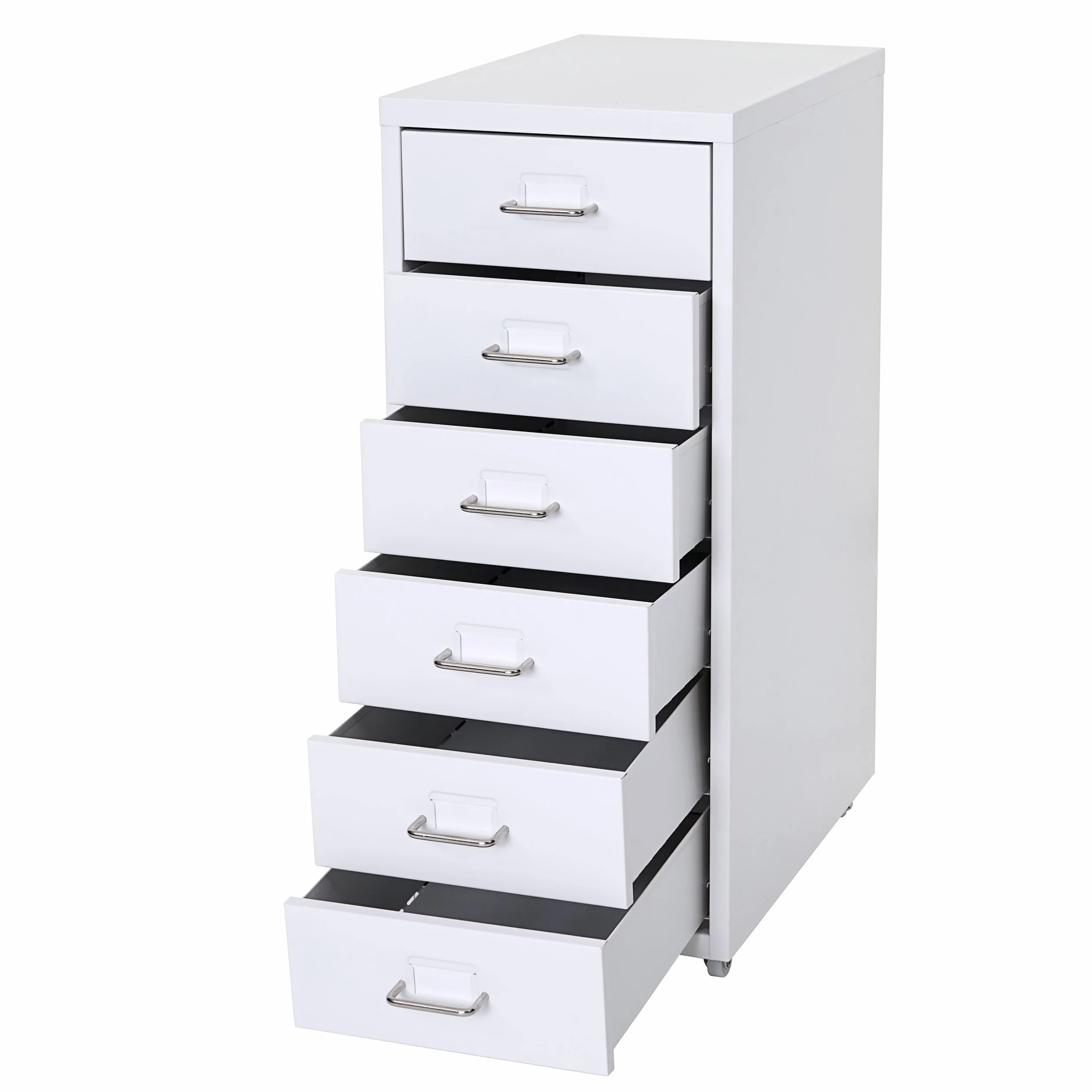 Mendler Boston T851AM - Cajonera Cajas de Almacenamiento (69 x 28 x 41 cm, 6 cajones), color blanco