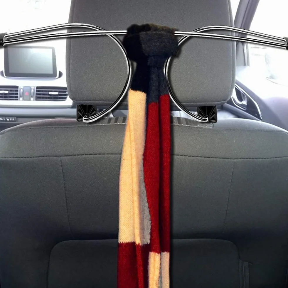 Perchero metálico Ajustable para Coche - Perchero de Acero Inoxidable de Primera Calidad para Trajes, Camisas y Chaquetas - Diseño Que Ahorra Espacio para Uso Diario y de Viaje.