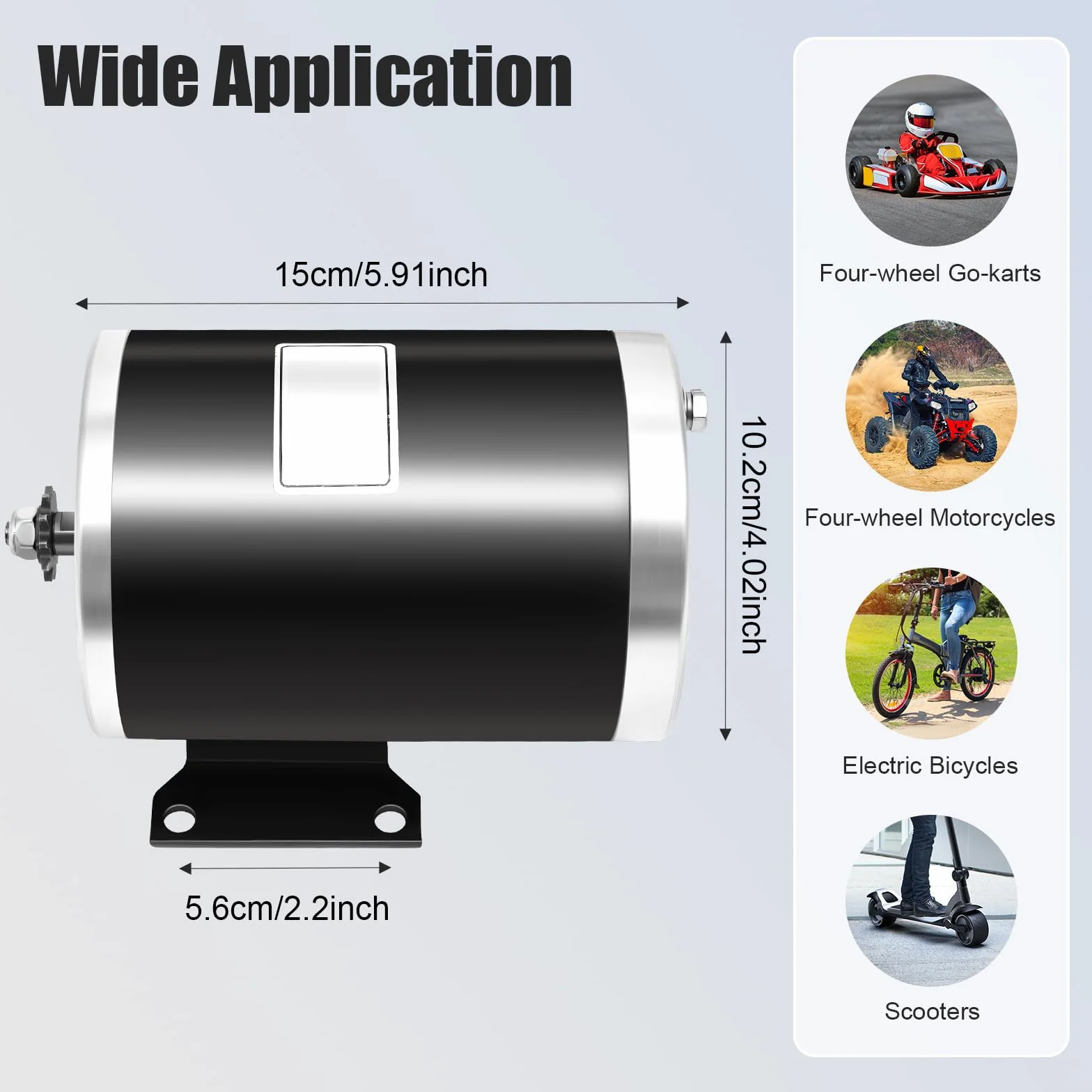 Motor eléctrico DC 36 V 1000 W 3000 rpm imán permanente para E-scooter