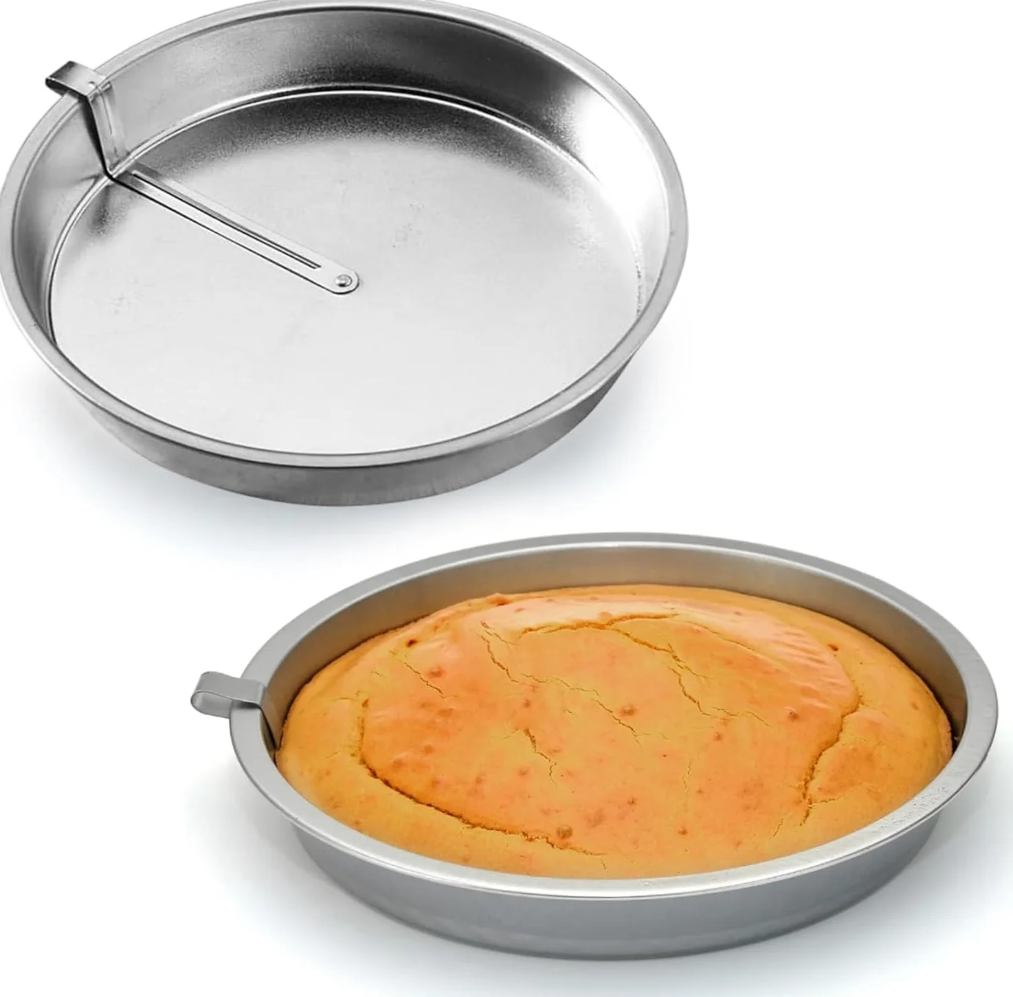 2 Moldes Redondos para Pasteles De 23 Cm (9 Pulgadas), Moldes Antiadherentes De Fácil Desmolde con Cuchilla Giratoria Incorporada, Moldes Resistentes Y Fáciles De Limpiar para La Cocina.