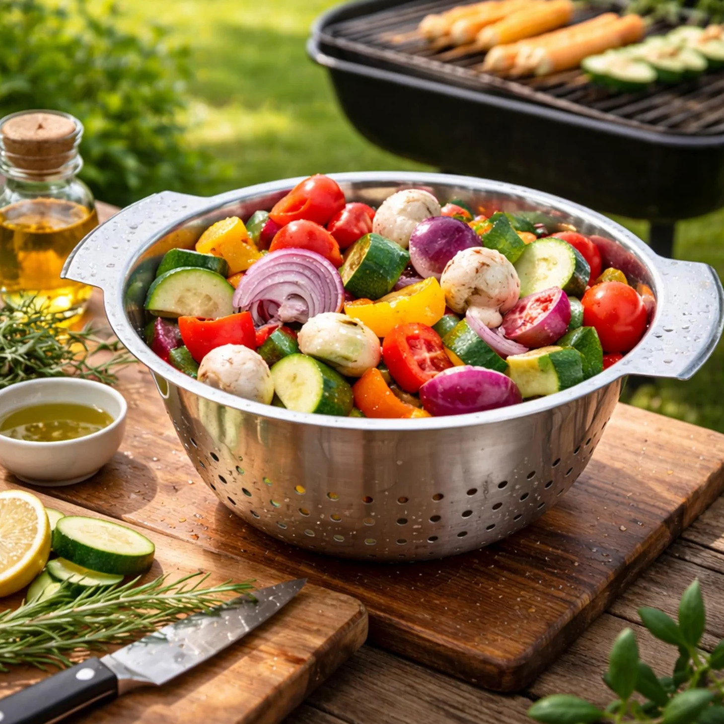 Colador para ensaladas, colador de cocina, colador de acero inoxidable, colador de pasta | diámetro de 24 cm, colador de verduras, colador de verduras, apto para lavavajillas, 2 asas, colador de