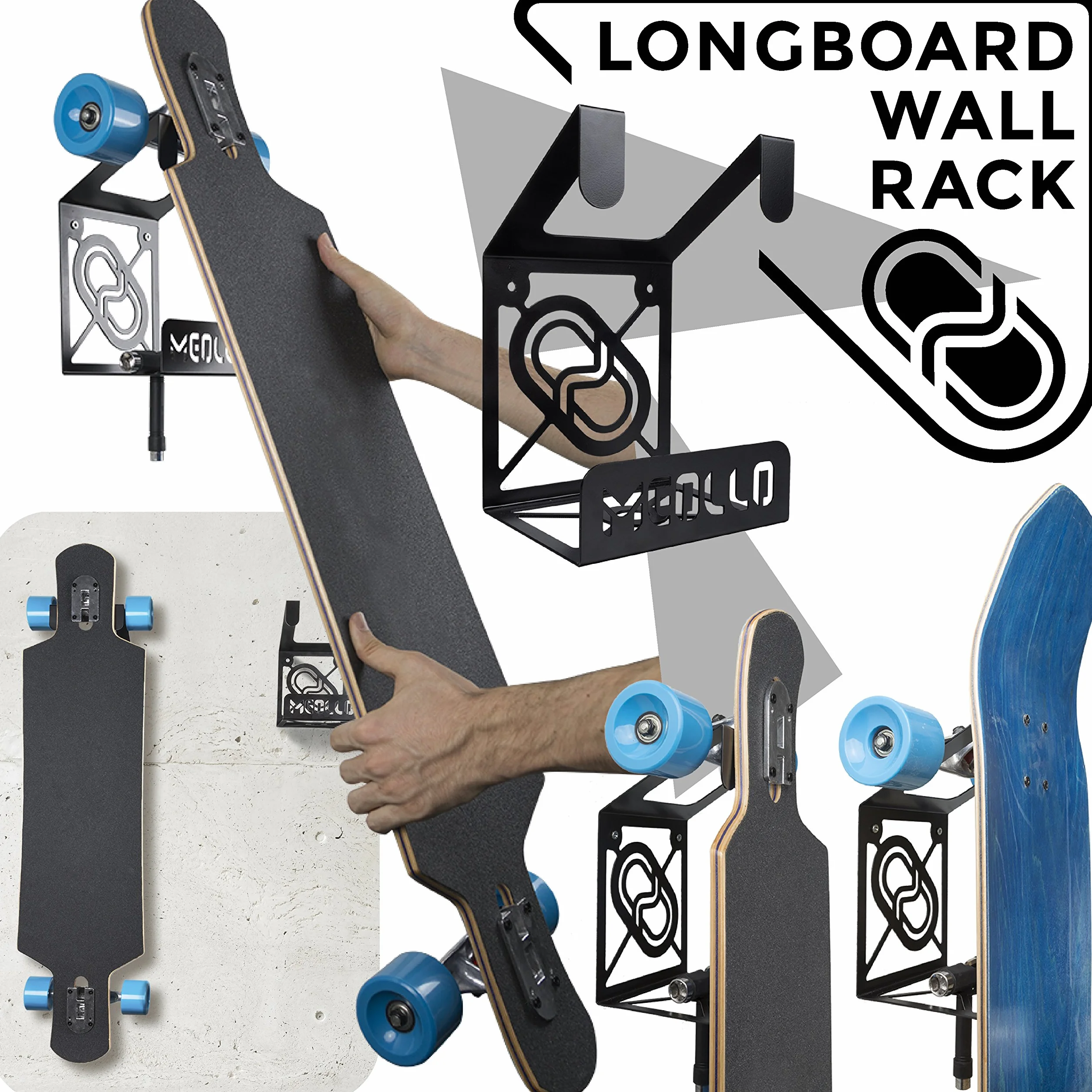 Soporte Colgador para Longboard de Acero Fabricado en España