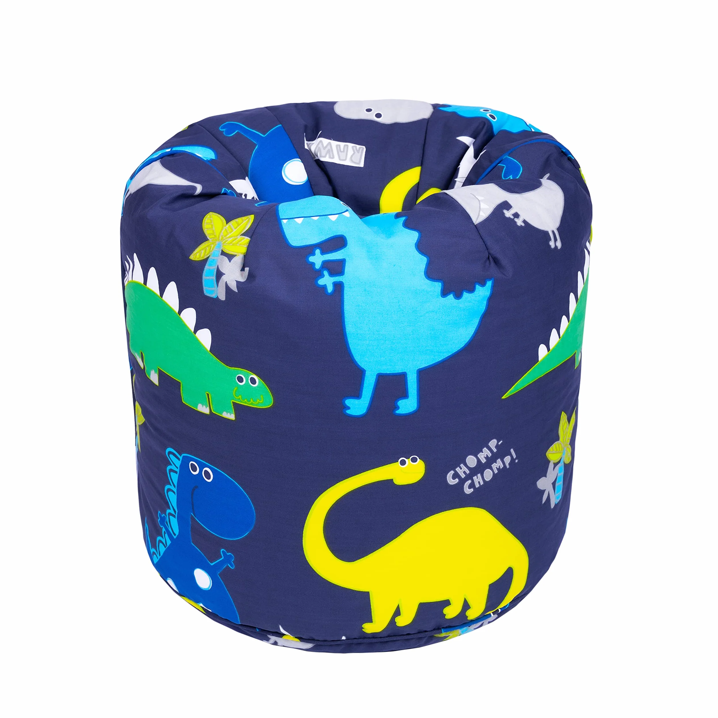 Ready Steady Bed Sillón para Niños Pequeños Tipo Puff Pera | Muebles Cómodos para niños | Sofá Suave de Sala de Juegos para Niños | Ergonómicamente Diseñado (Dino Dark)
