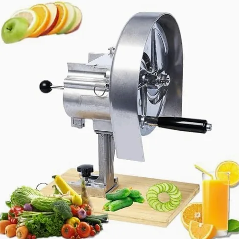 Cortador manual de verduras, cortador de acero inoxidable de grosor ajustable para una preparación rápida y uniforme de alimentos