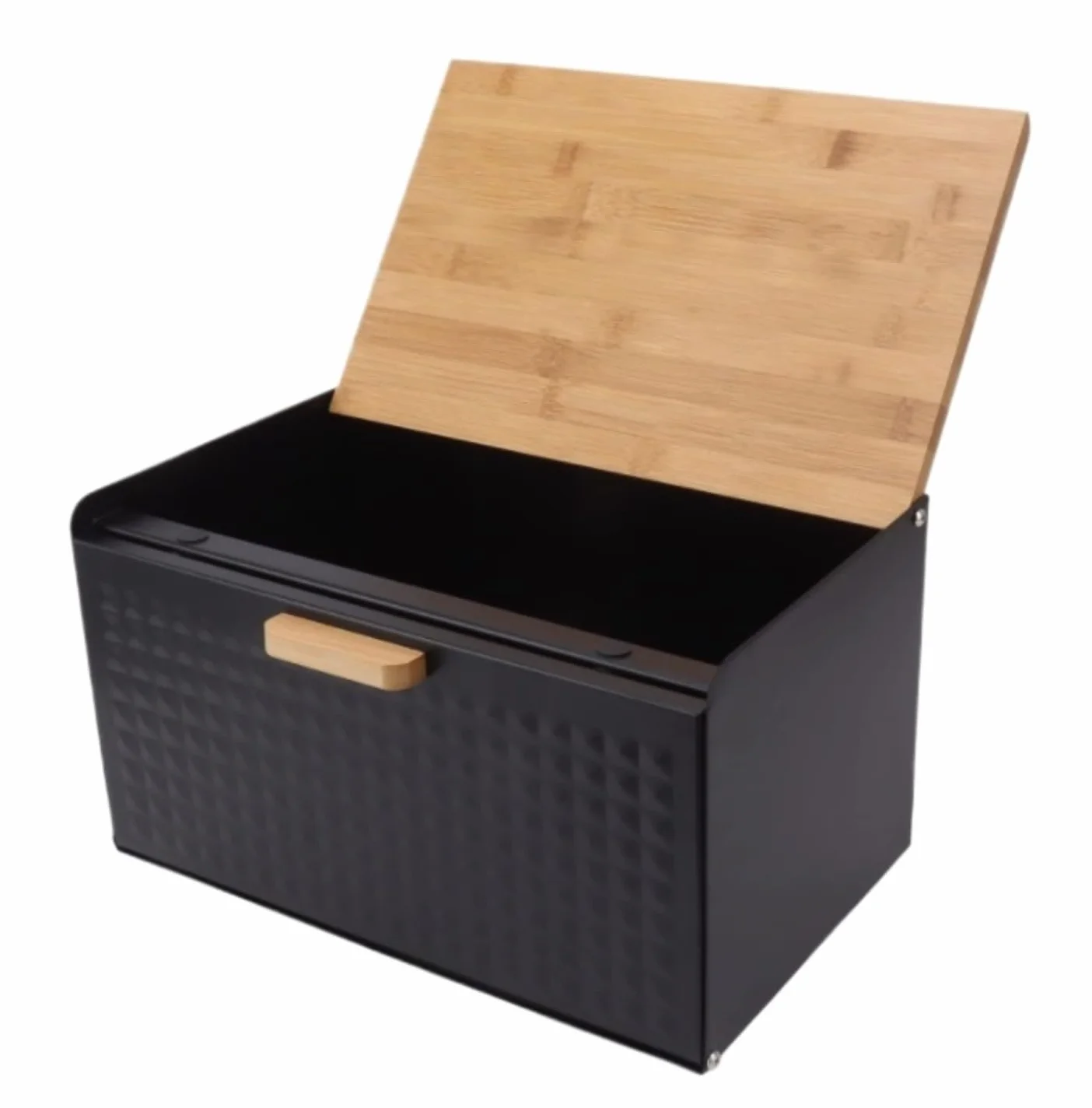 Caja De Pan Panera para Pan Panera De Madera, Recipiente De Almacenamiento De Pan De Gran Capacidad con Tapa Superior, Panera Resistente De Estilo Vintage Caja Contenedor De Pan(Black)