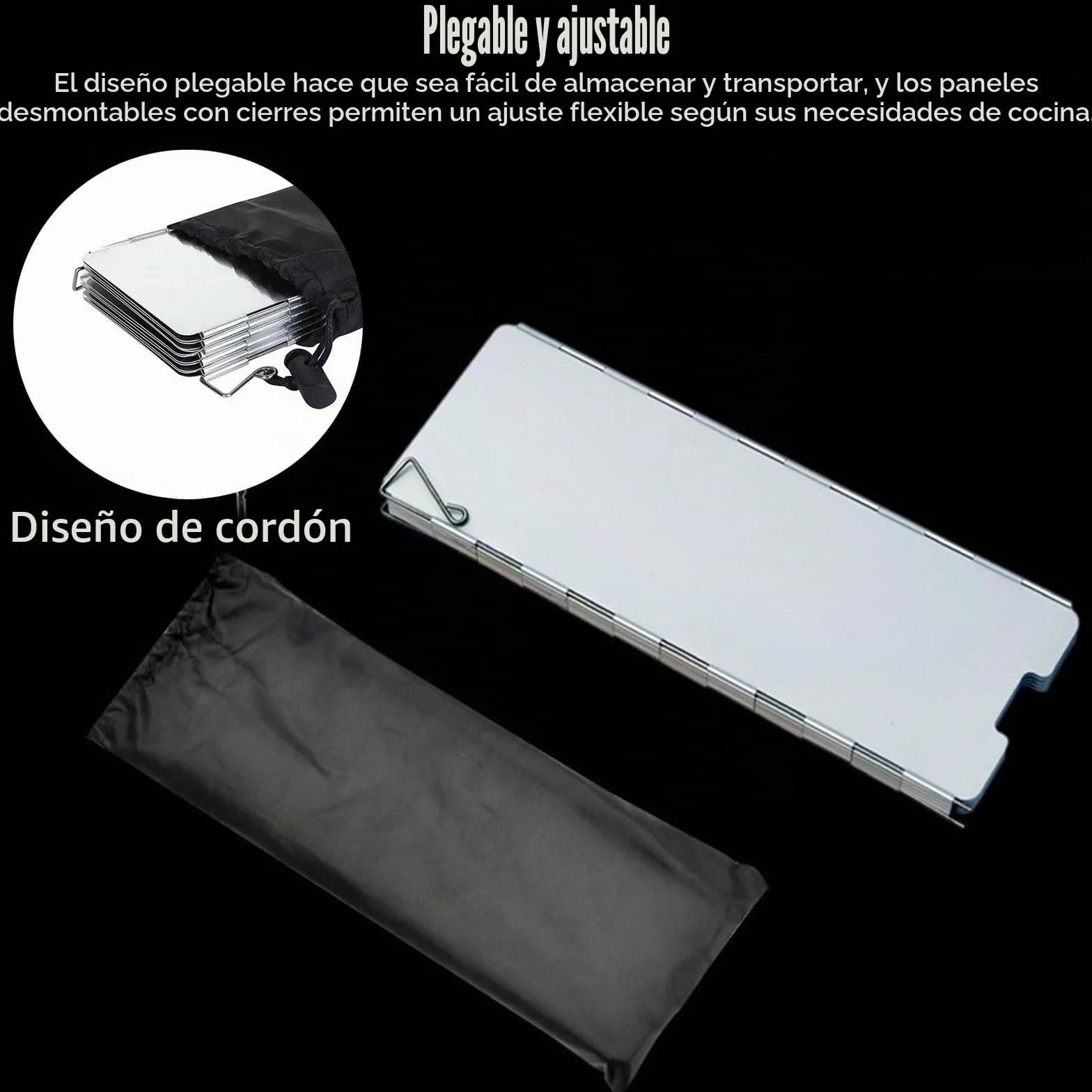 Cortavientos Plegable Cocina Camping Gas Accesorios Portátil