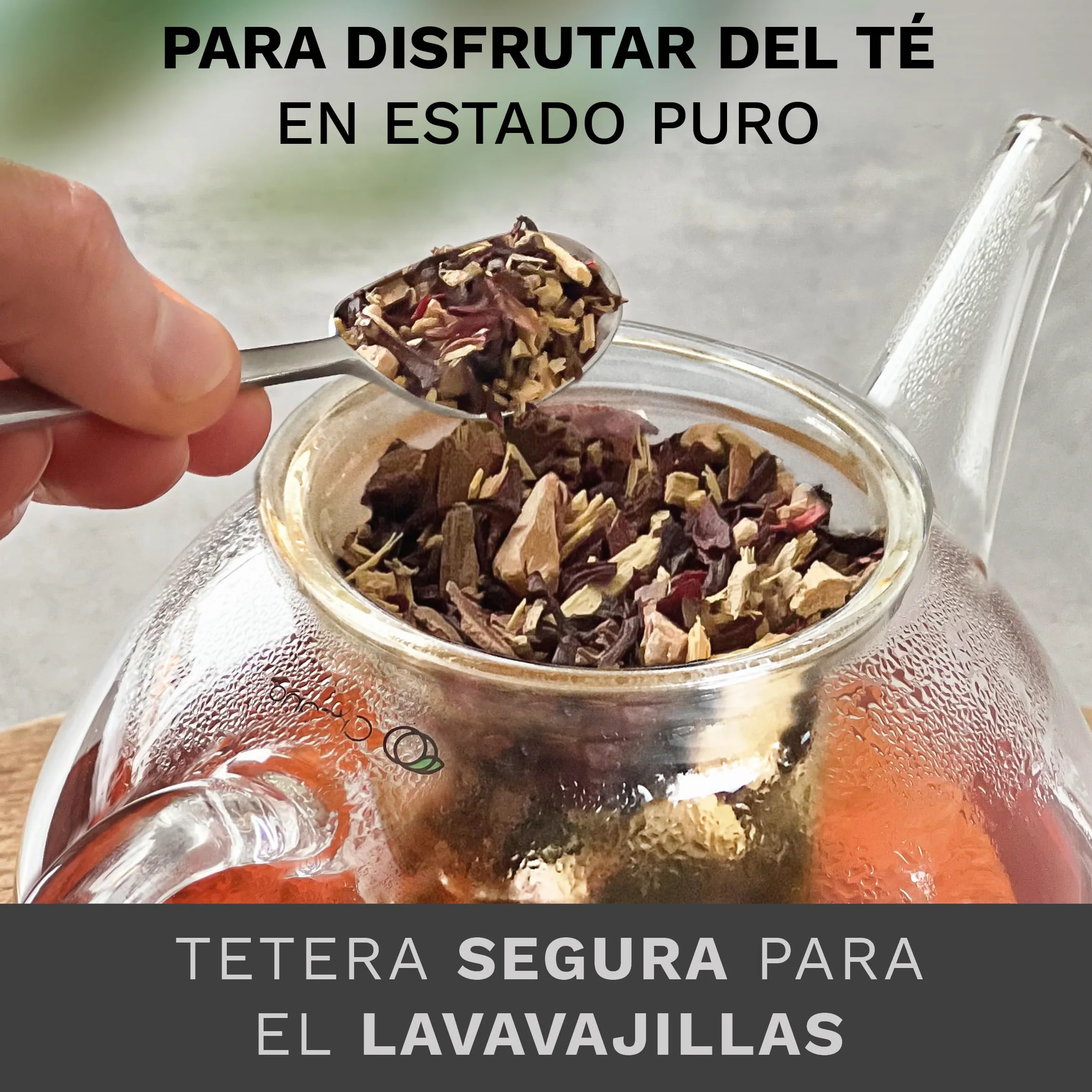 Creano Tetera de Vidrio Clásica 800ml con Filtro de Vidrio y Tapa de Cristal – Diseño Integral de Vidrio para una Infusión Pura y Natural