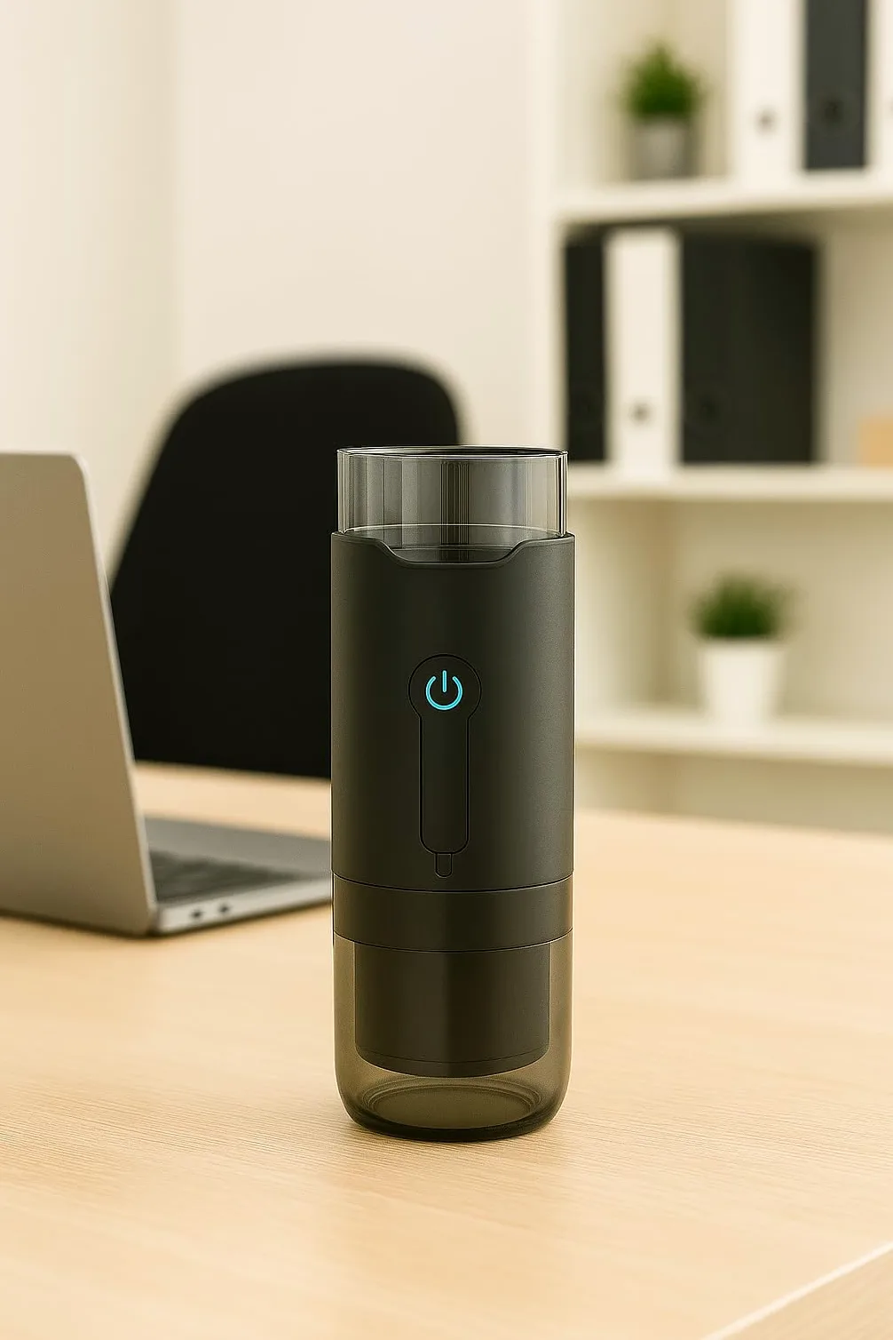 Genérico Cafetera Portátil Automática, Compacta para Viaje, Oficina y Camping, Compatible con Cápsulas y Café Molido, con Filtro Reutilizable