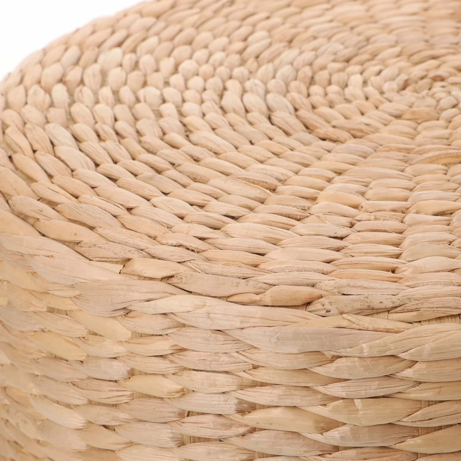 STOBAZA Taburete Puff Yute Tejido Natural para Exterior y Jardín