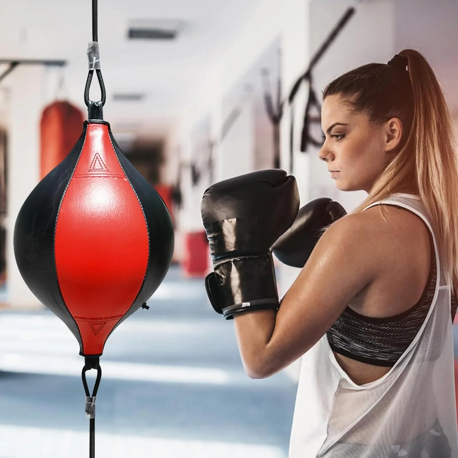 Sacos De Boxeo Pelota De Boxeo Portátil Doble para Adultos Niños Entrenamiento Coordinación