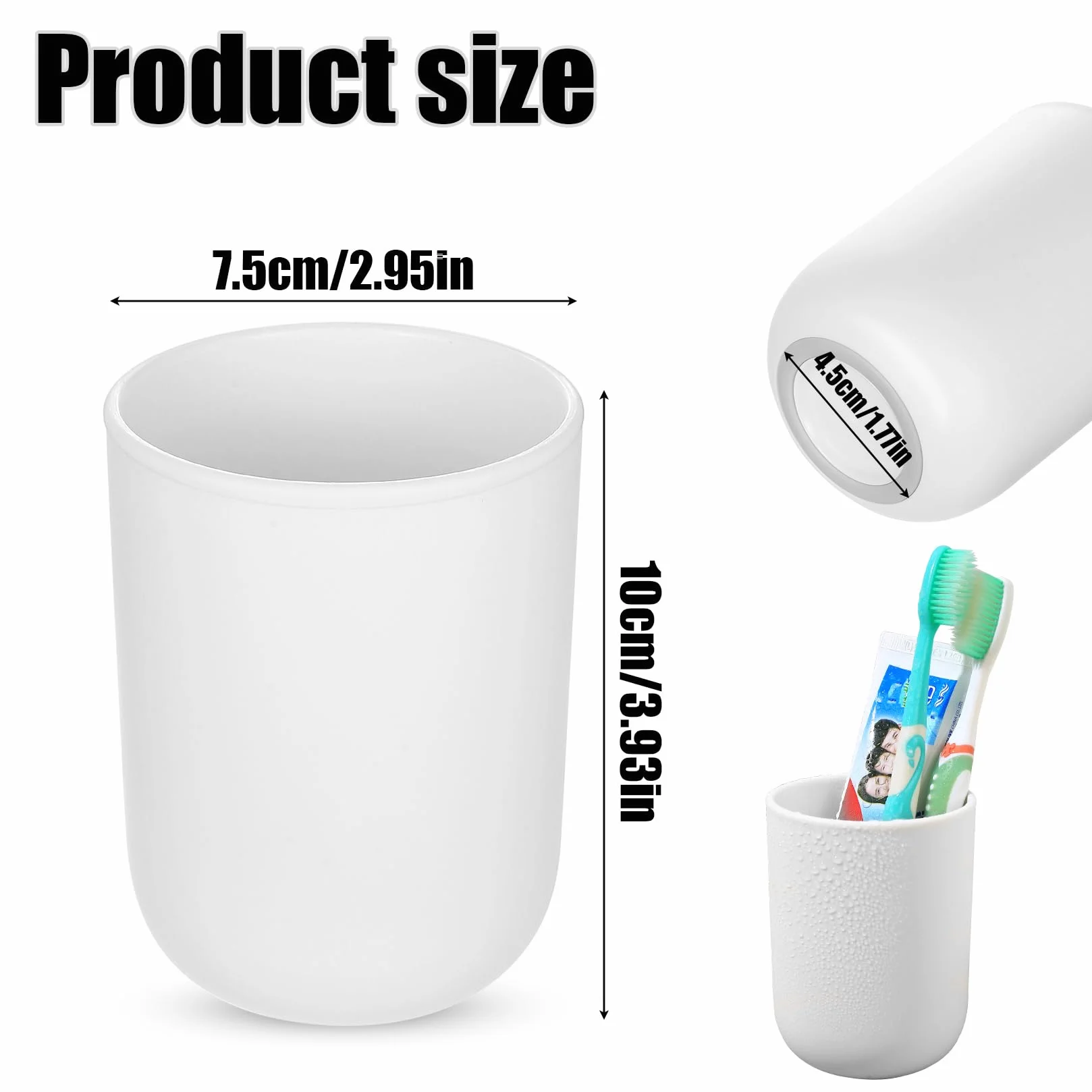 2 vasos de plástico para cepillos de dientes, vaso para cepillos de dientes, soporte para cepillos de dientes, vaso de agua, vaso para cepillos de dientes, vaso para cepillo de dientes, vaso para la