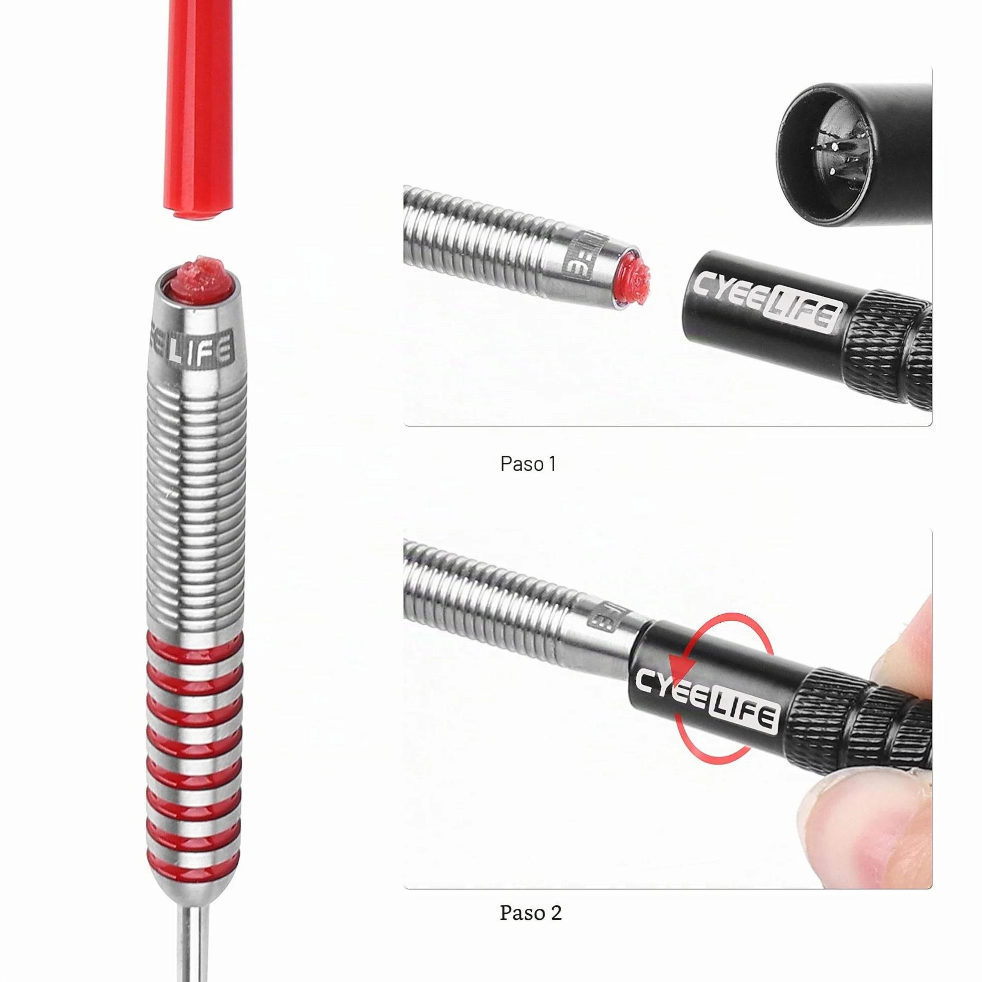 CyeeLife Extractor de Dardos para Vástagos Rotos y Puntas, Accesorios de Plástico