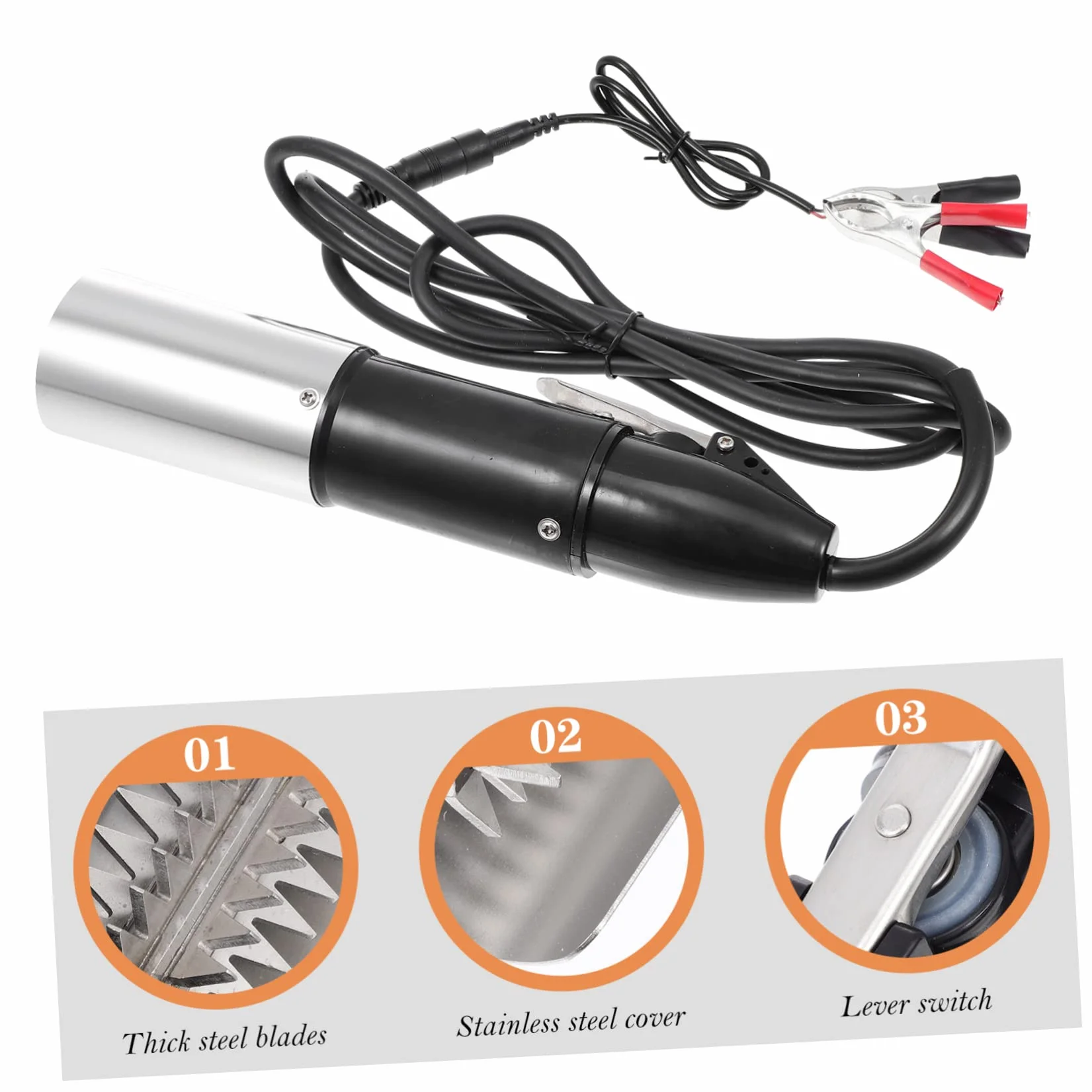 Raspador Eléctrico de Escamas de Pescado para Uso Doméstico y Comercial, Acero Resistente y Batería de Litio, sin Óxido, Protección para Manos, Adecuado para Limpiar Pescado