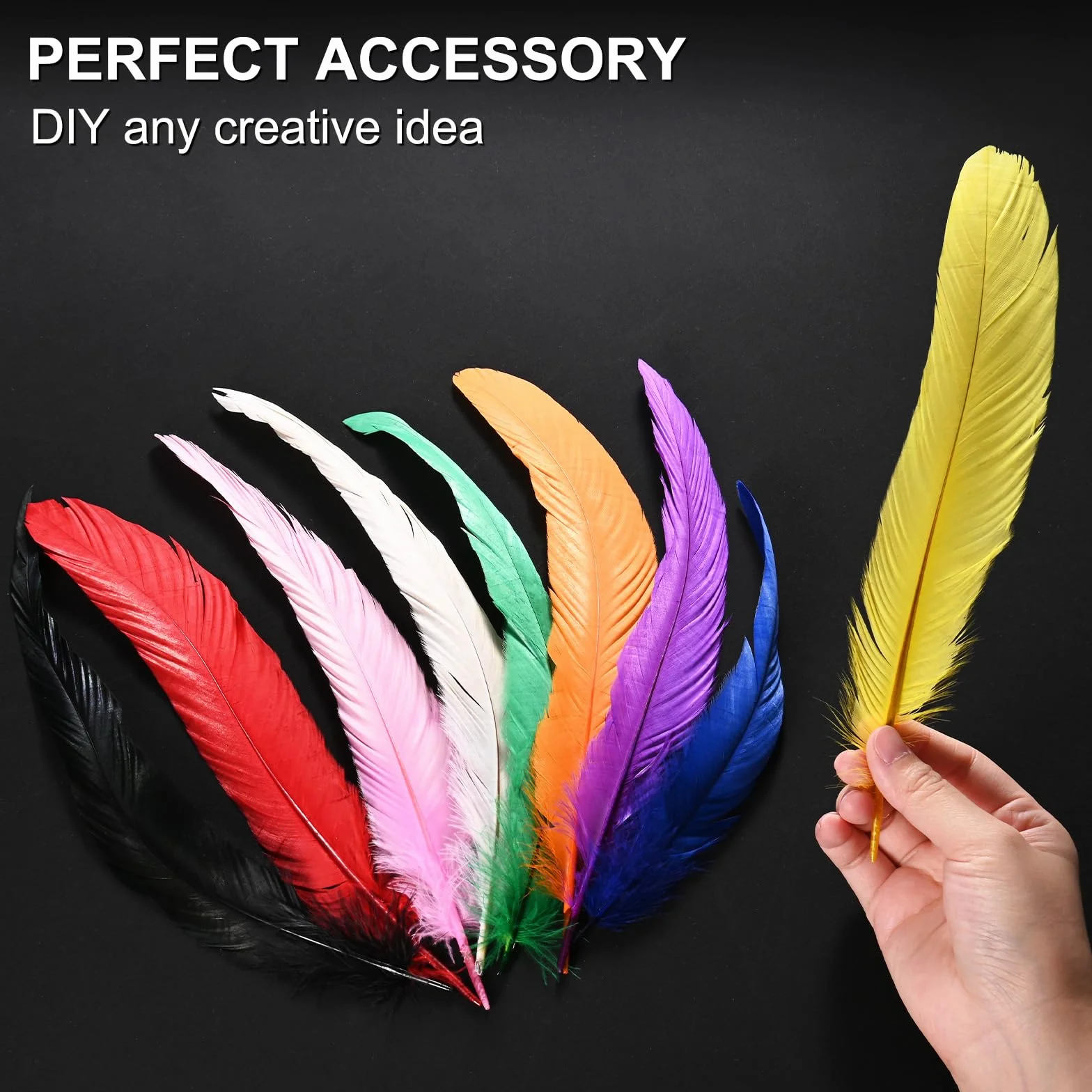 M METERXITY 20 Plumas Naturales De Cola De Gallo, 10-12 Pulgadas / 25-30cm De Largo Para Manualidades/Bodas/Atrapasueños/Decoraciones De Artesanías DIY [Azul Zafiro]