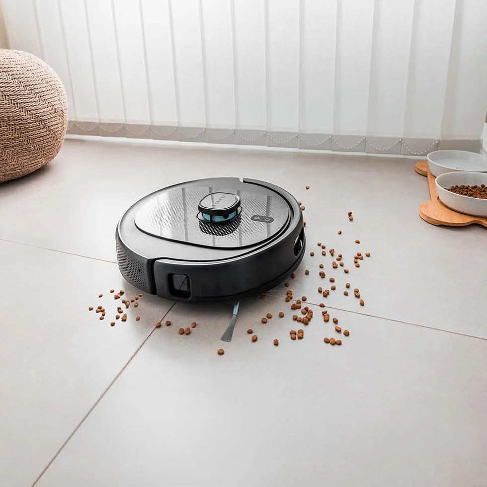 Cecotec Robot Aspirador Conga 9990 AI Spin Revolution Ultra Power Home, 10.000 Pa, Navegación láser, Base de autovaciado, Inteligencia Artificial, Evita Objetos, Control App, 240 min Autonomía