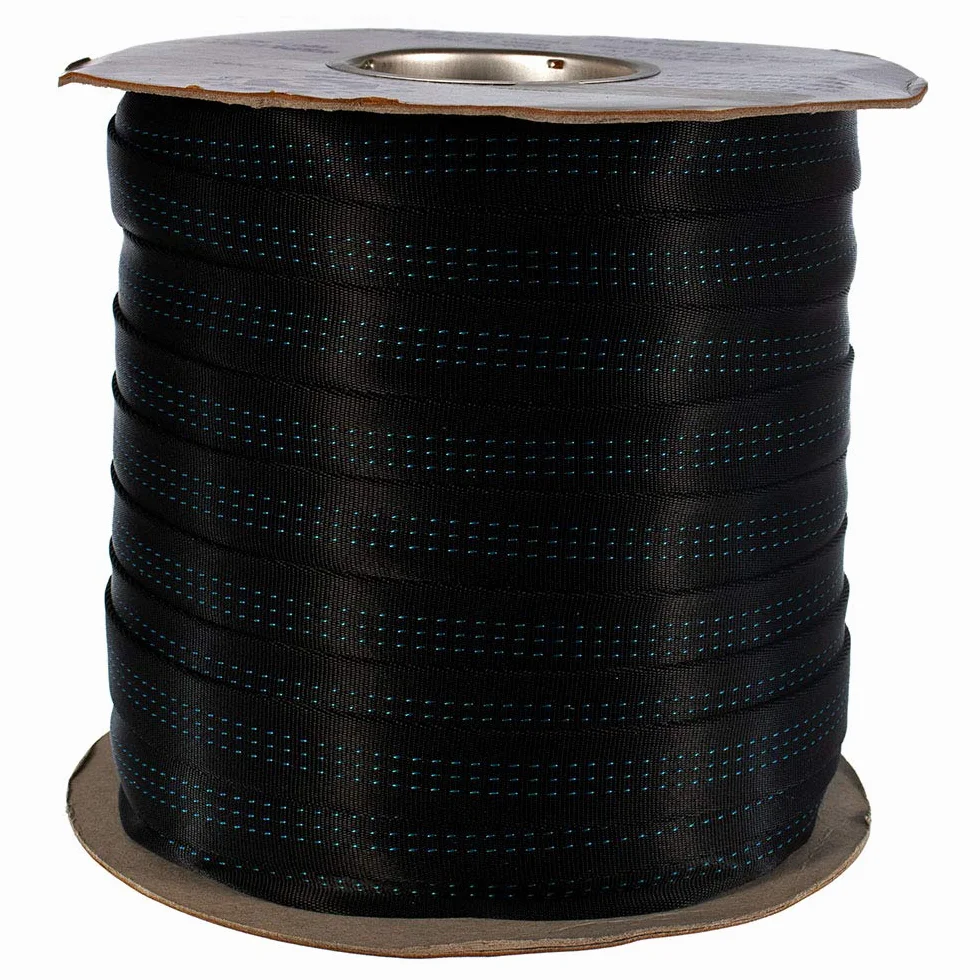 Paracord Planet Correa tubular 1 pulgada – Arneses nailon resistente rescate exteriores 10 yardas negro
