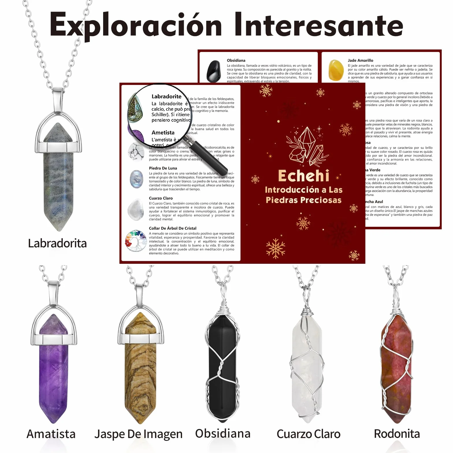 Calendario De Adviento 2025 Joyería Cristal Mujeres Niñas 24 Sorpresas Navideñas Collares Pulseras Pendientes Anillos Piedras Preciosas Naturales