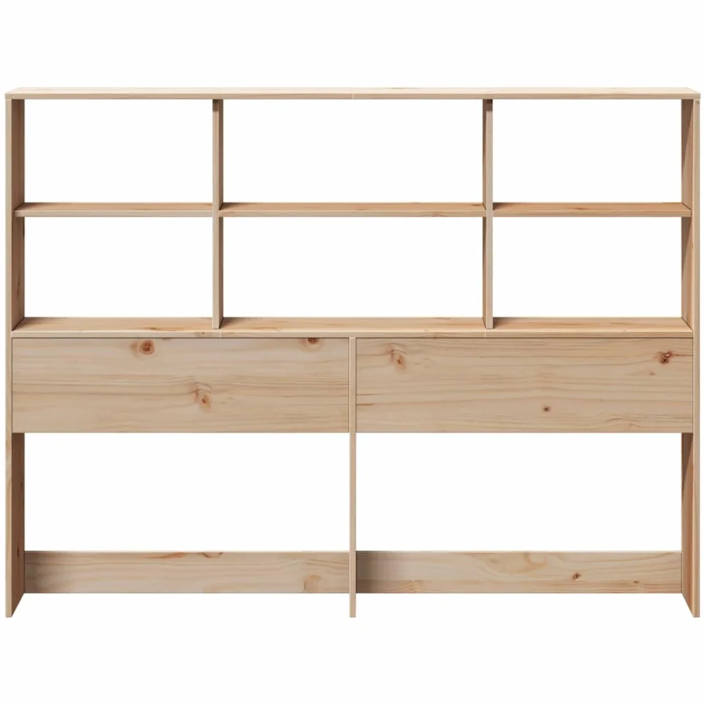 vidaXL Cabecero de Cama con almacenaje Madera Maciza de Pino 120 cm, cabecero de Cama, cabecero de Madera Maciza, cabecero con Compartimentos