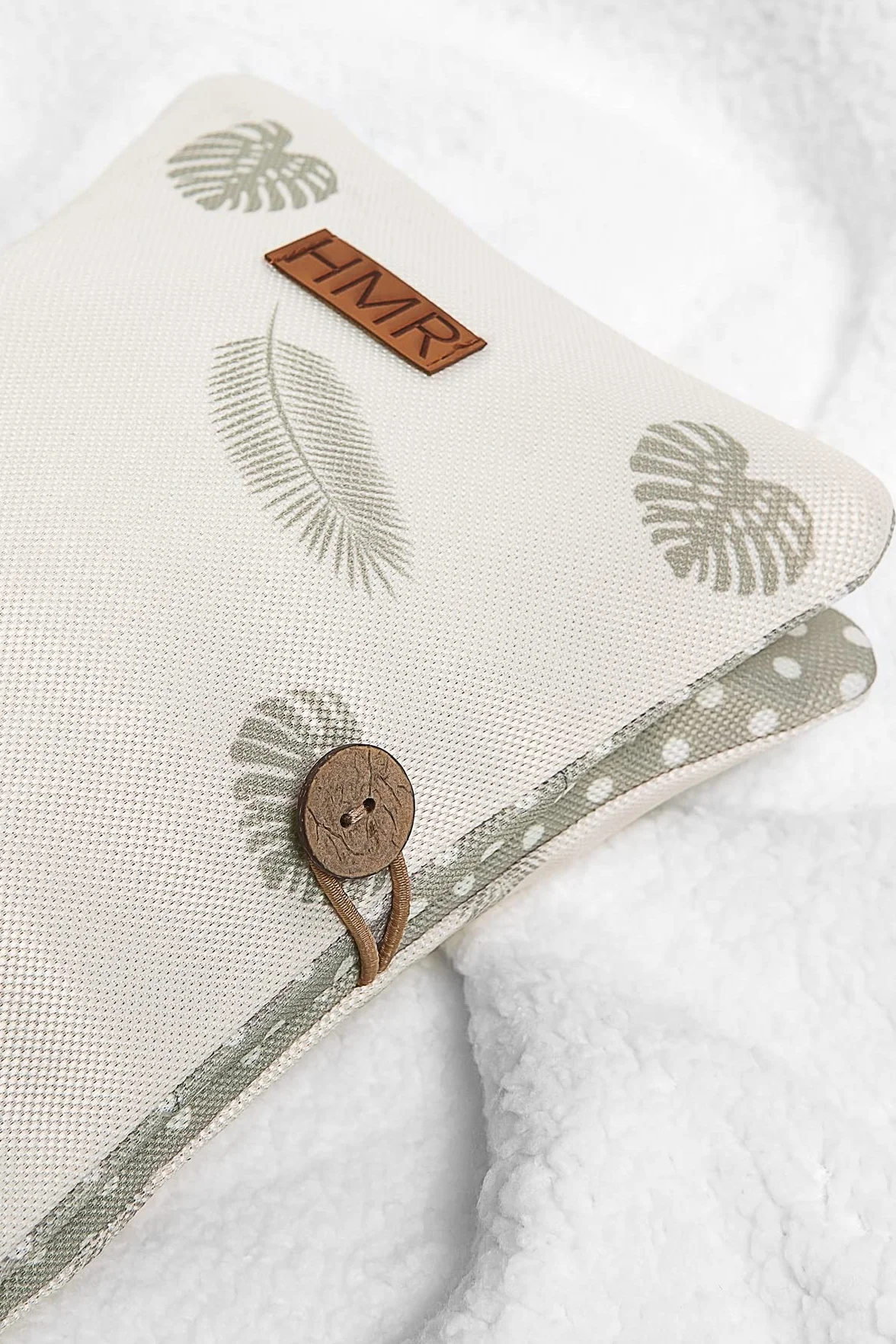 HAMUR HOME Bolsa De Pañales 2 En 1 Y Bolsa De Cosméticos - Organizador Para Bebés (Leaves)