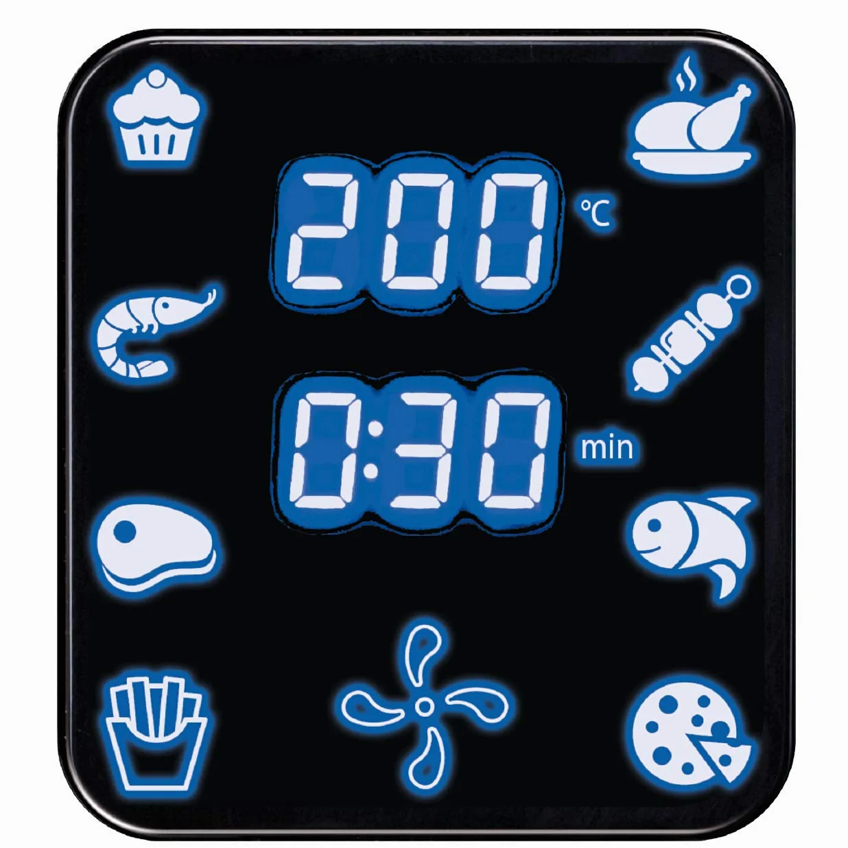 MPM MFR-06 Freidora de Aire sin Aceite, 4.5L, Pantalla Digital, Táctil, Airfryer con 8 Modos Preestablecidos, Temporizador y Temperatura Ajustable, Cocina Saludable, sin BPA, 1500W