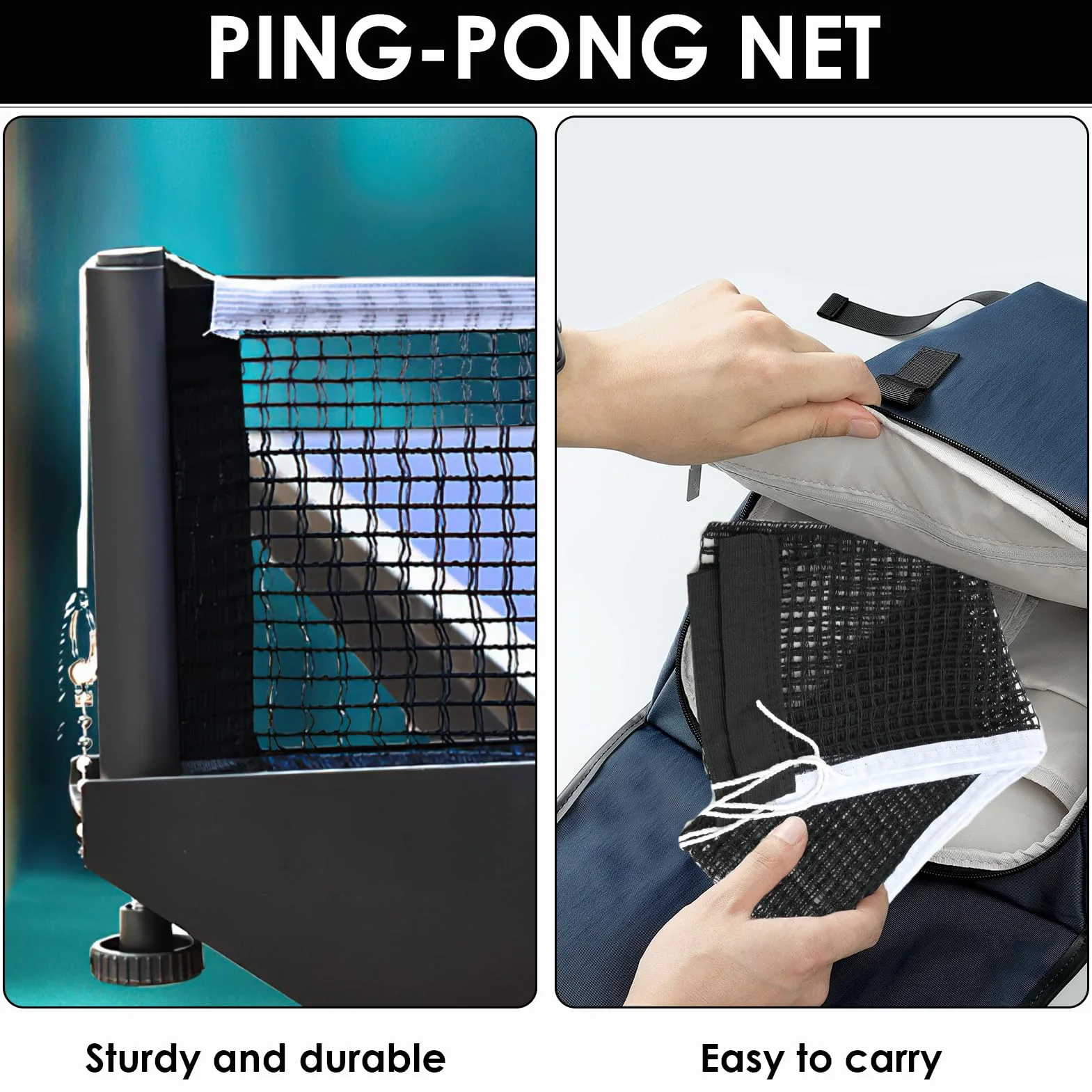 Red de Reemplazo de Tenis de Mesa Ping Pong 180 x 15cm Compatible Varios Tamaños
