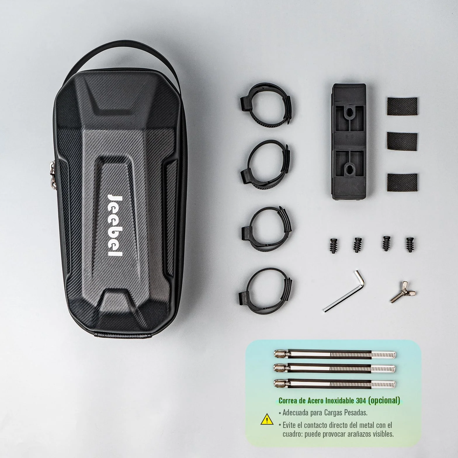 Bolsa para Patinete Eléctrico 3/4/5L Impermeable de Gran Capacidad con Soporte Fijación Rápido - Estuche Frontal Universal EVA para Xiaomi, Sedway, Ninebot (2,8 L)
