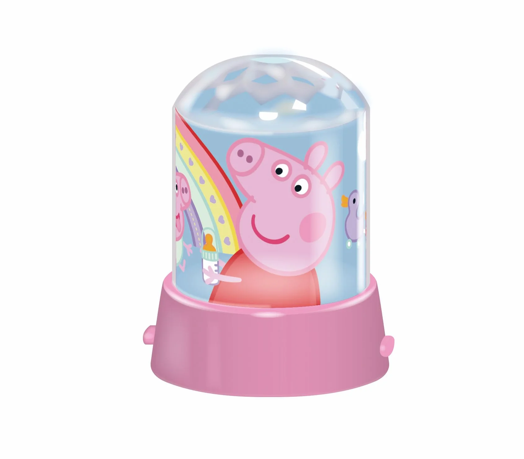 WONDEE Peppa Pig Lámpara Proyector Infantil 2 Modos Quitamiedos Fija y Proyector de Luces Regalos para Bebés Niñas Niños 6 meses a 5 años