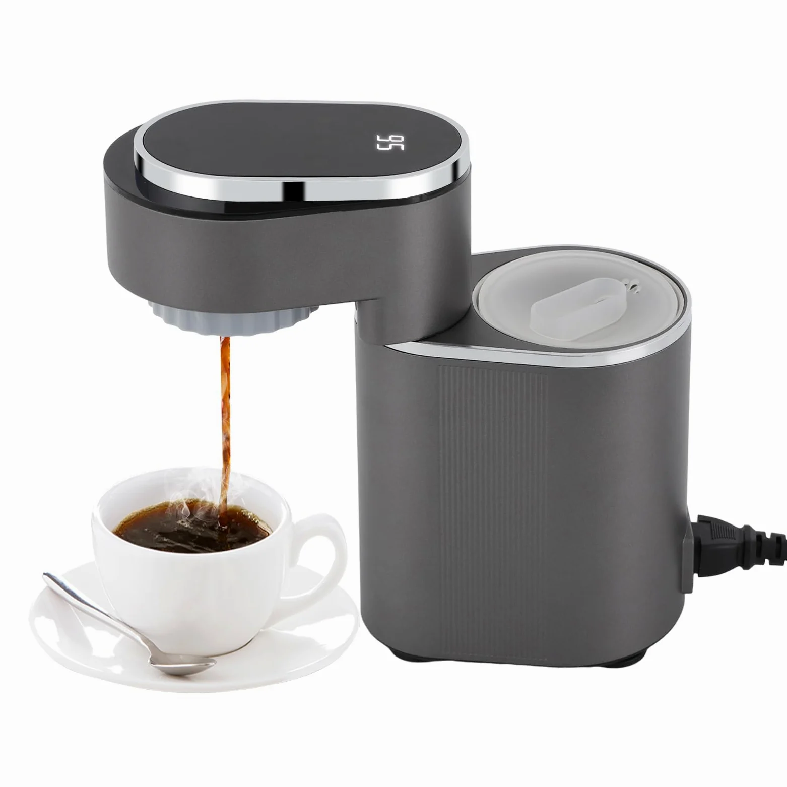 Cierre: 600 W, máquina de café nómada, temperatura ajustable, casa de viaje, 150 ml