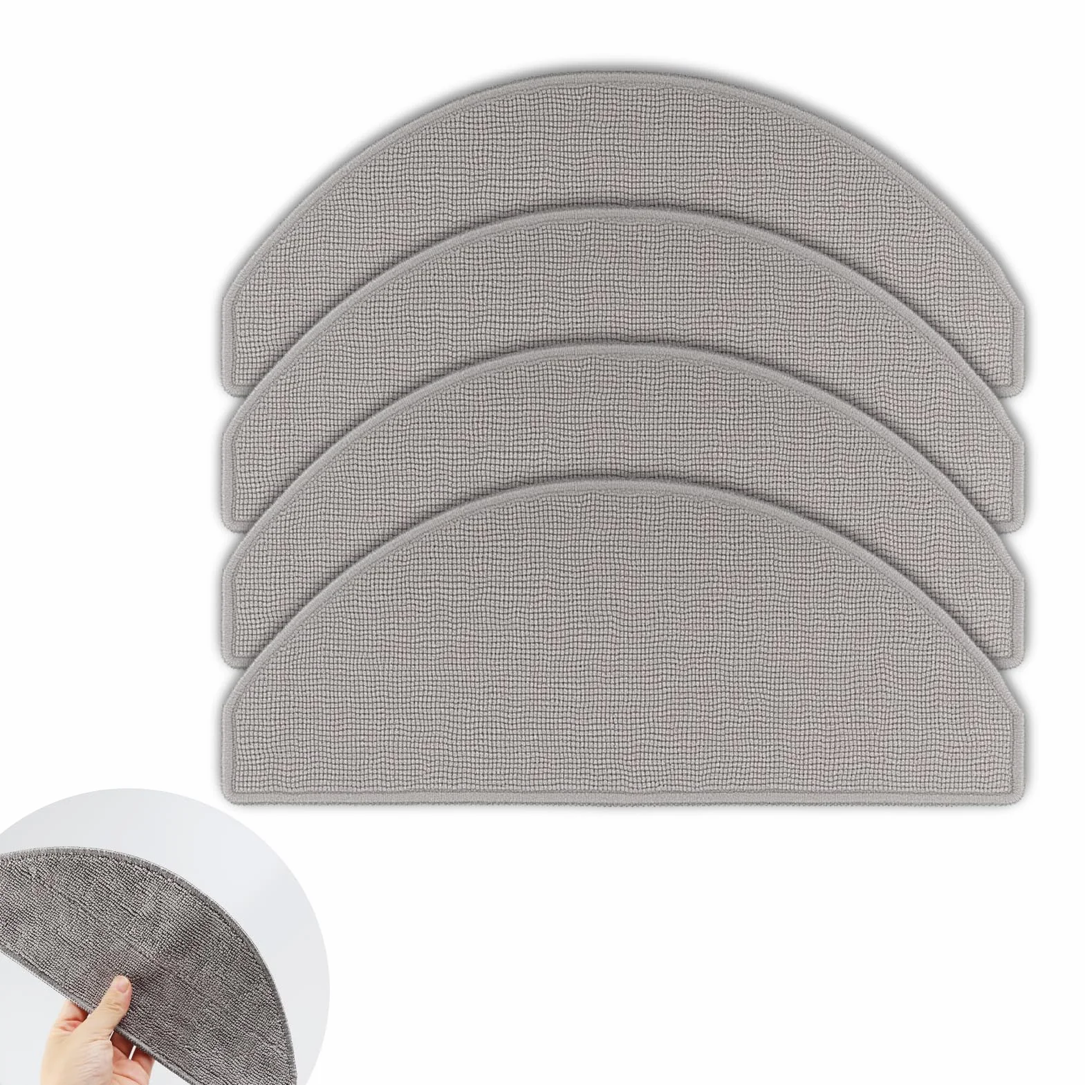 4 Piezas Mopas de Microfibra Compatible con Xiaomi S20 E10 Mijia Mop 3C C103 Plus B112 Paquete de Paños de Reemplazo Aspiradora Robot Reutilizable para Aspiradora Repuesto Eficaz Compatible con Xiaomi
