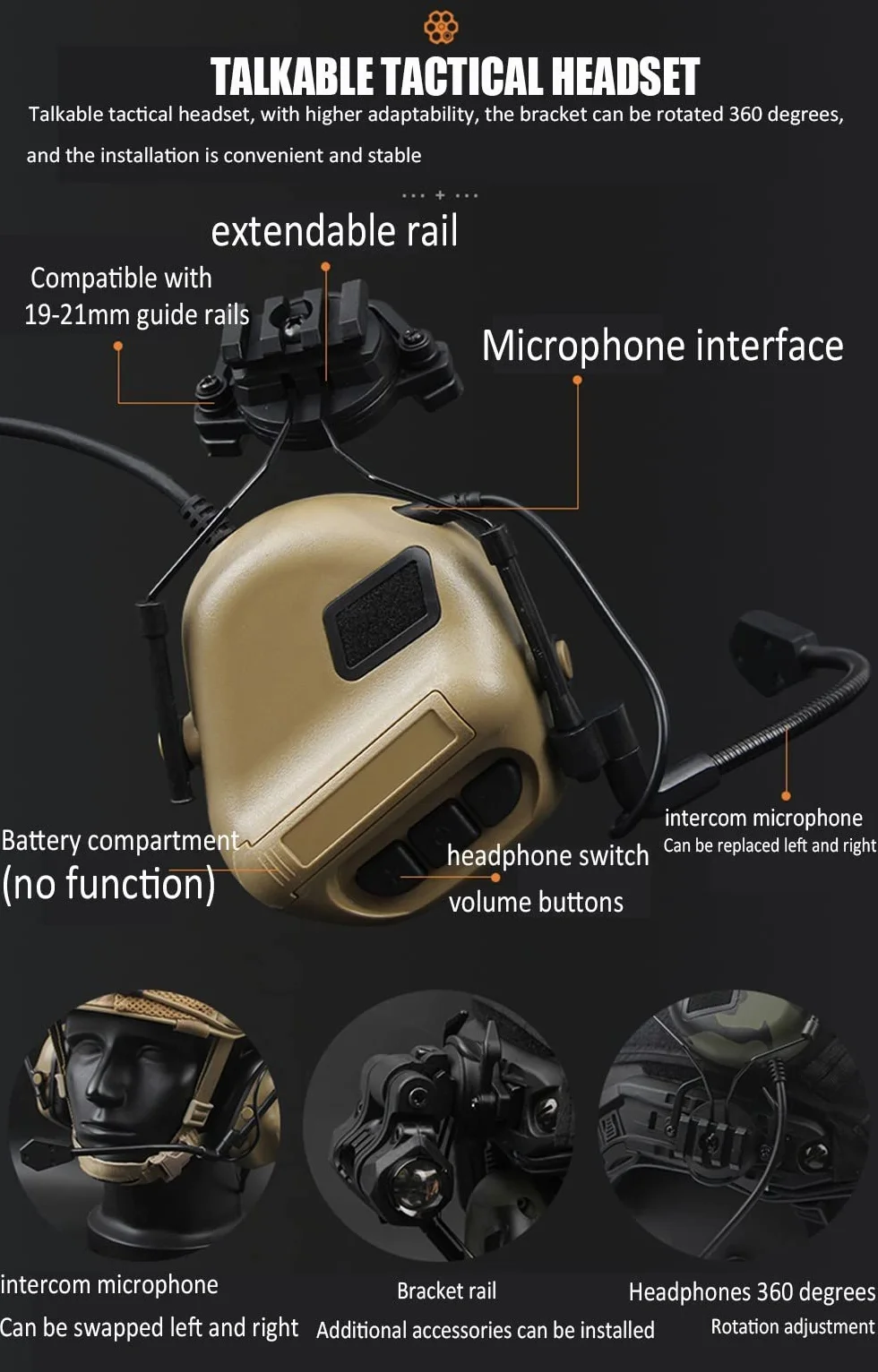 Juego De Casco Fast Táctico Militar, Equipo Casco Protección Paintball CS con Auriculares Tácticos Y Cubierta De Casco, para Caza Al Aire Libre Airsoft Paintball