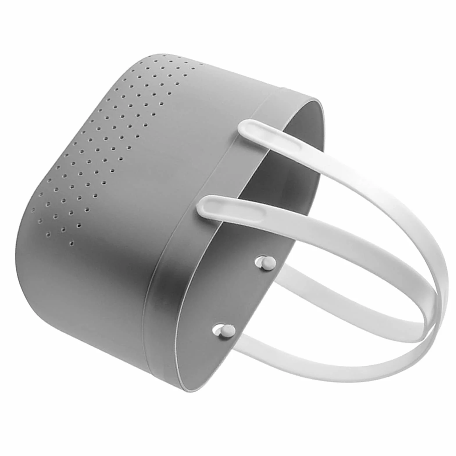 HERCHR Cesta Portátil para Carrito De Ducha, Cesta para Carrito De Ducha con Orificios De Ventilación, Cesta De Almacenamiento Portátil De Plástico De Gran Capacidad con Asas para Baño(Gris)