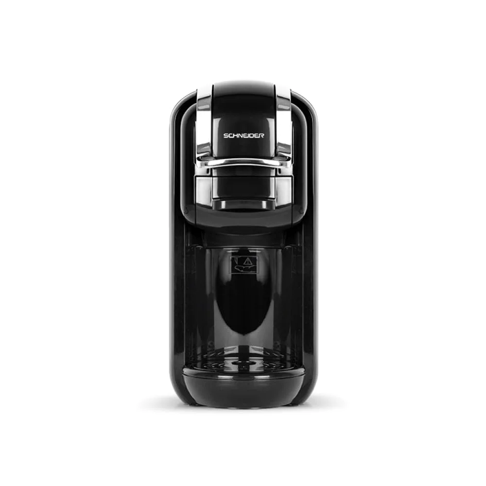 Schneider Cafetera Espresso Multicápsulas, 19 Bares, 1450W, Compatible con Nespresso y Dolce Gusto, Control Táctil, Roja
