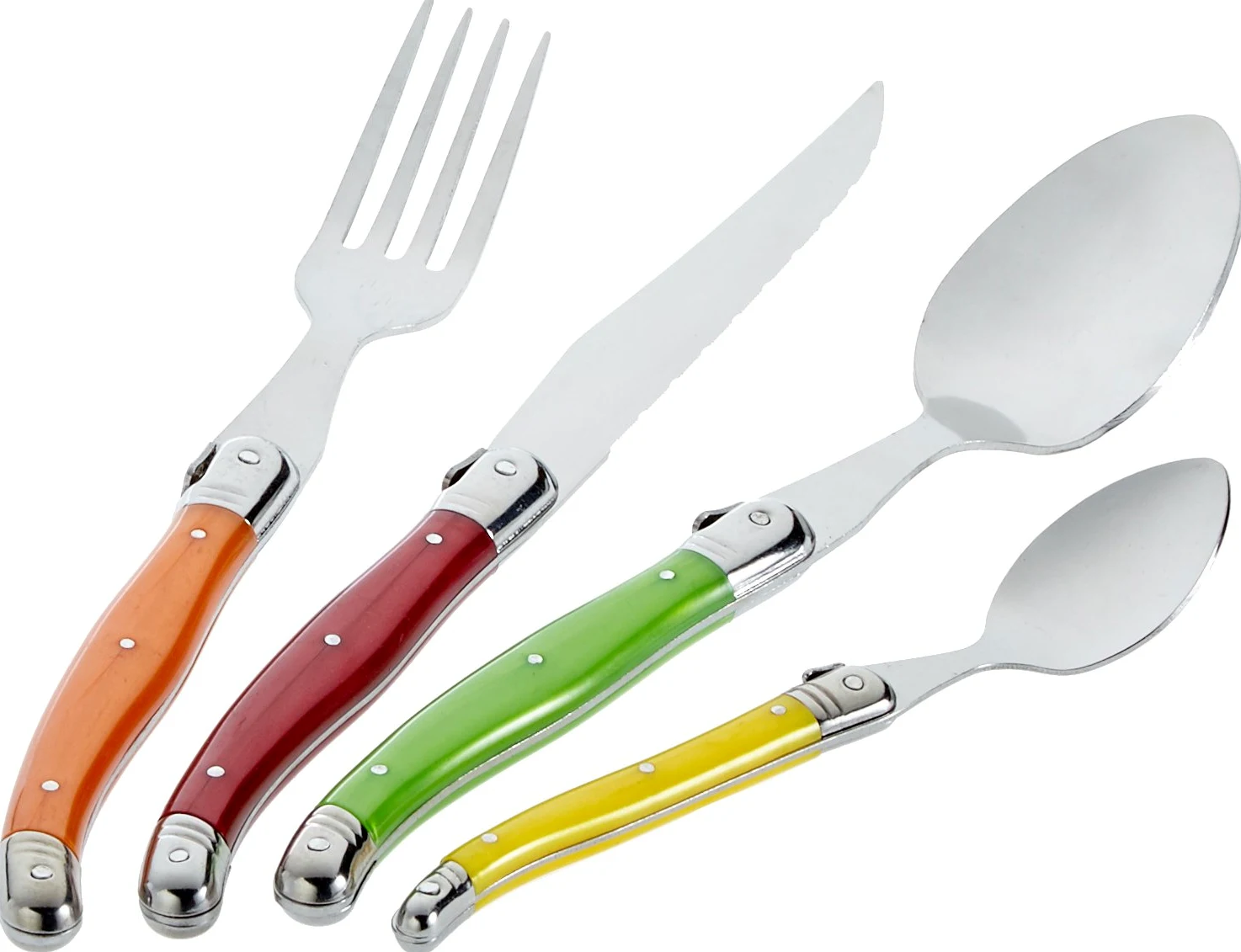 Pradel Excellence I7214P - Cubertería de 24 Piezas, Multicolor