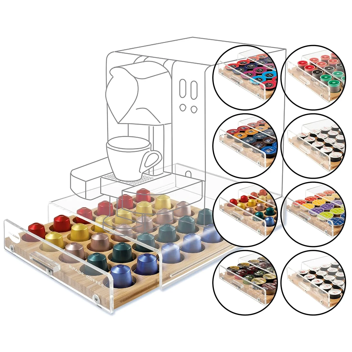 Macom Foodsaver 835 - Cajón portacápsulas