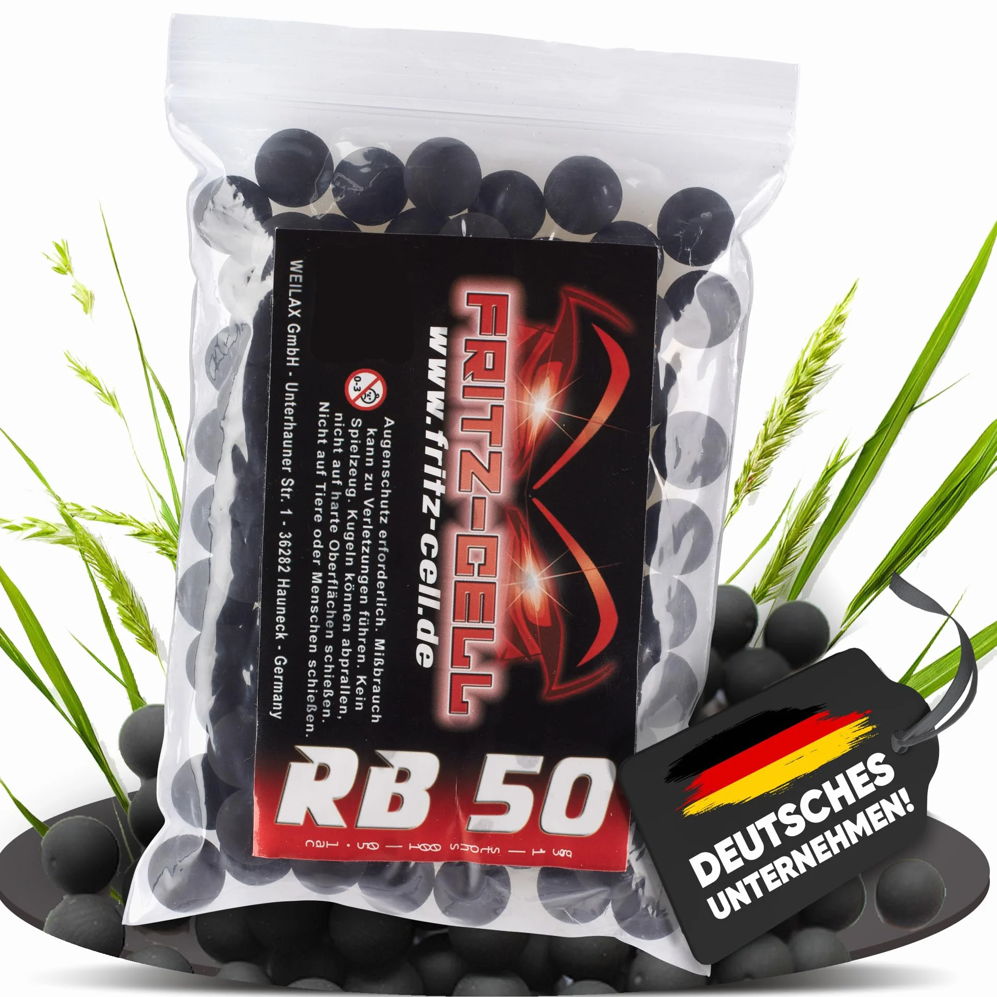 Fritz-Cell Bolas de Goma Cal.50 compatibles con T4E HDR50 HDP5